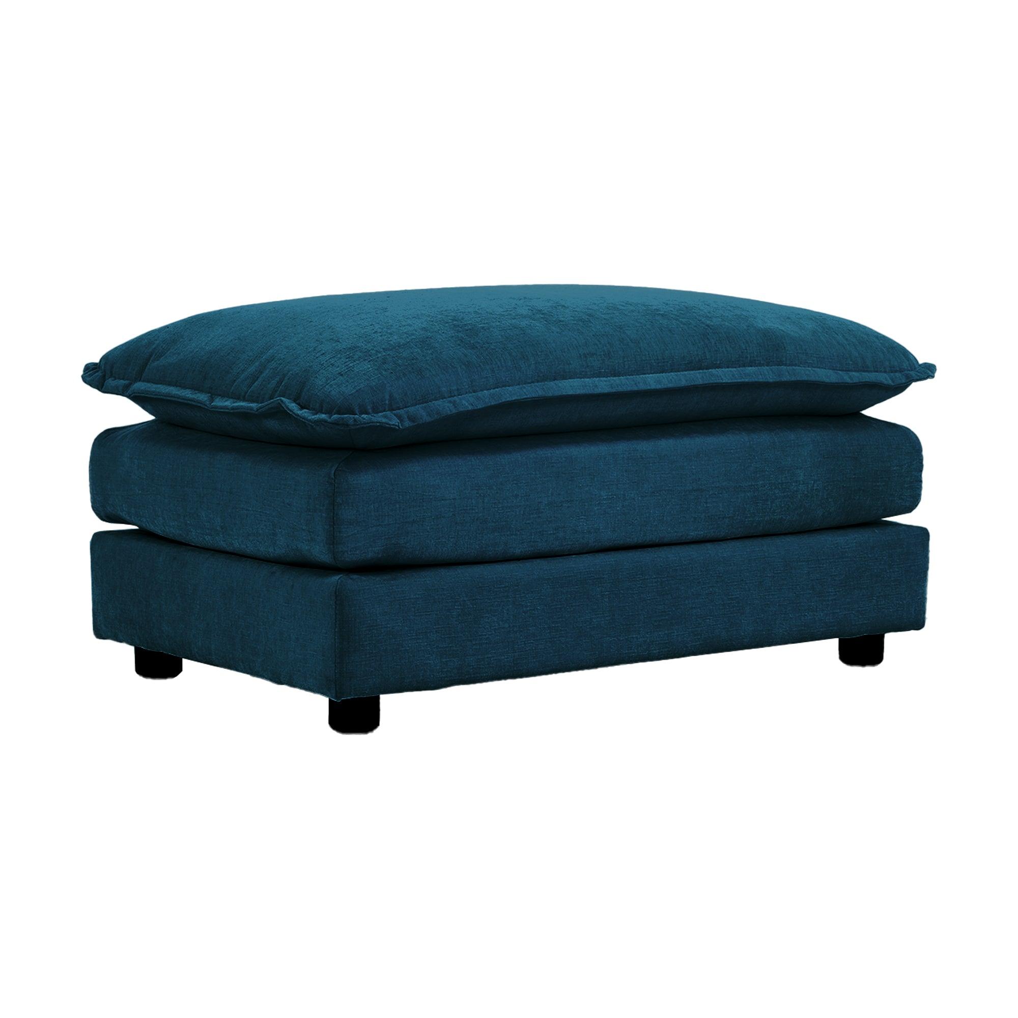 Chenille Fabric Ottomans Footrest to Combine