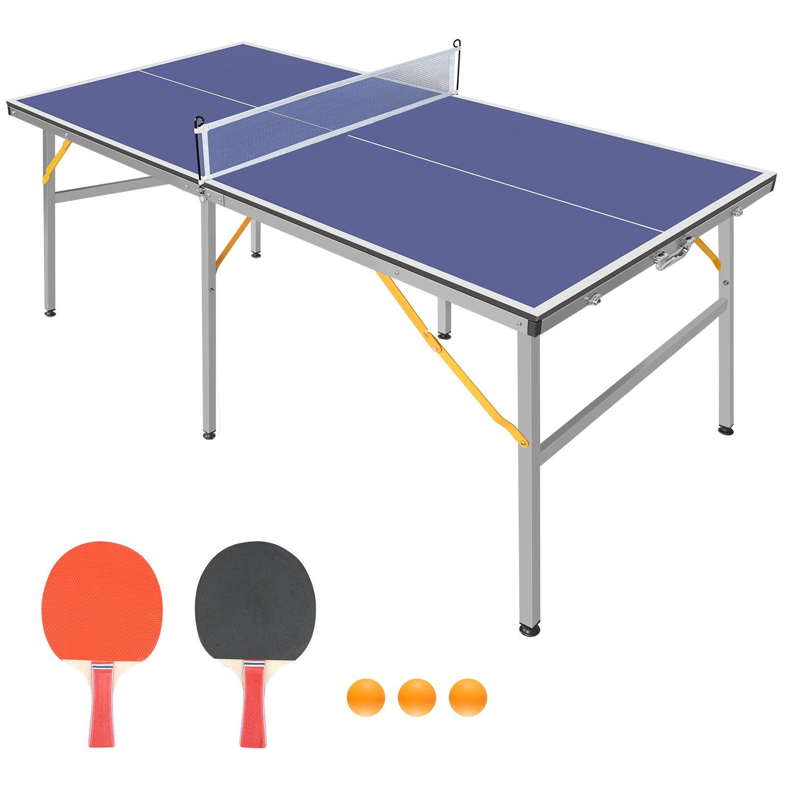 Foldable Table Tennis Set with Net, Paddles & Balls