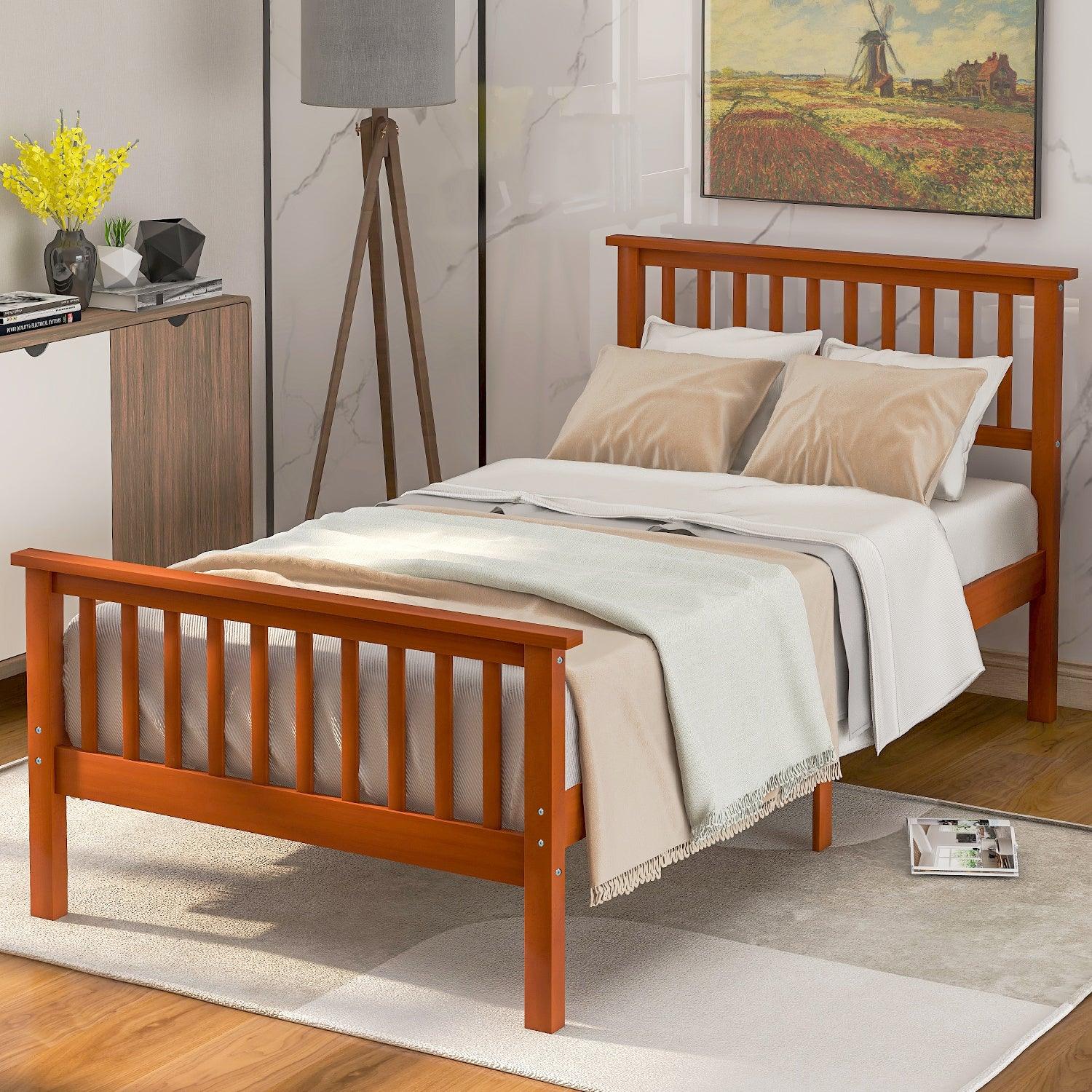 Full Platform Bed with Headboard
