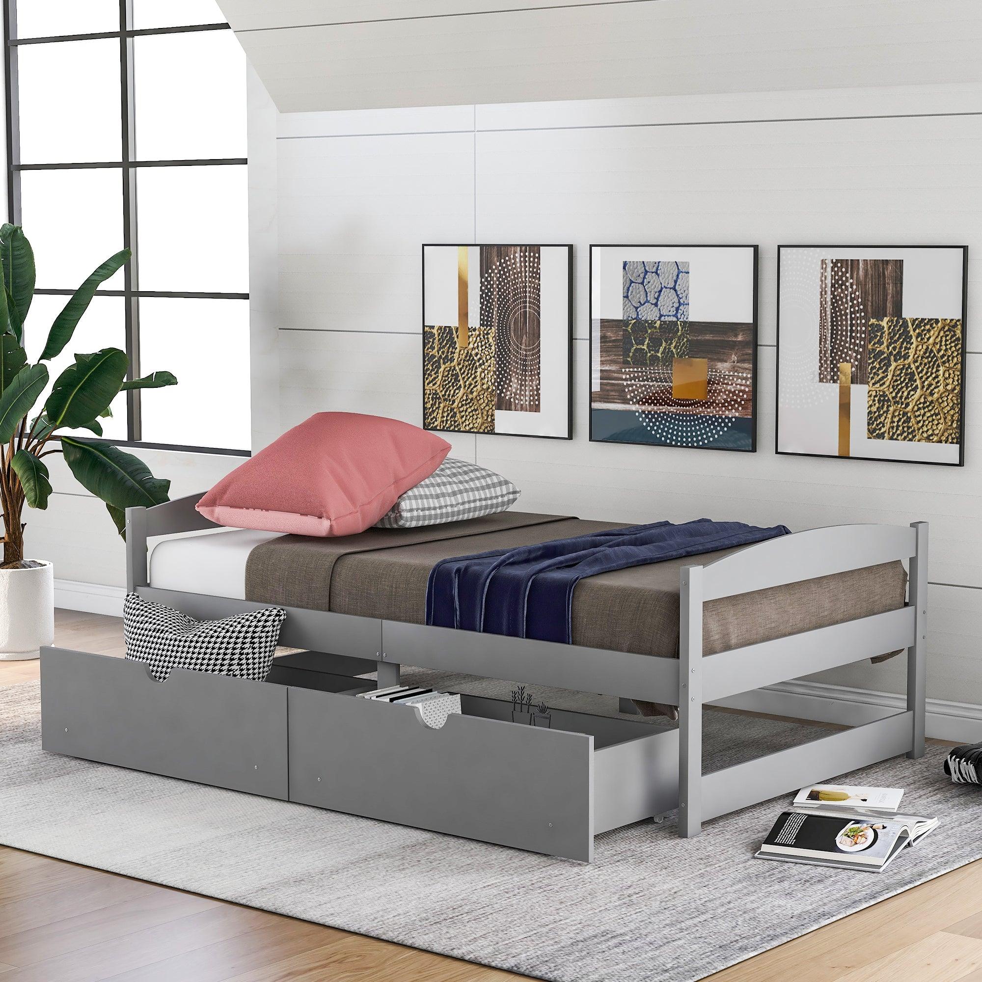 Twin platform bed with Storage