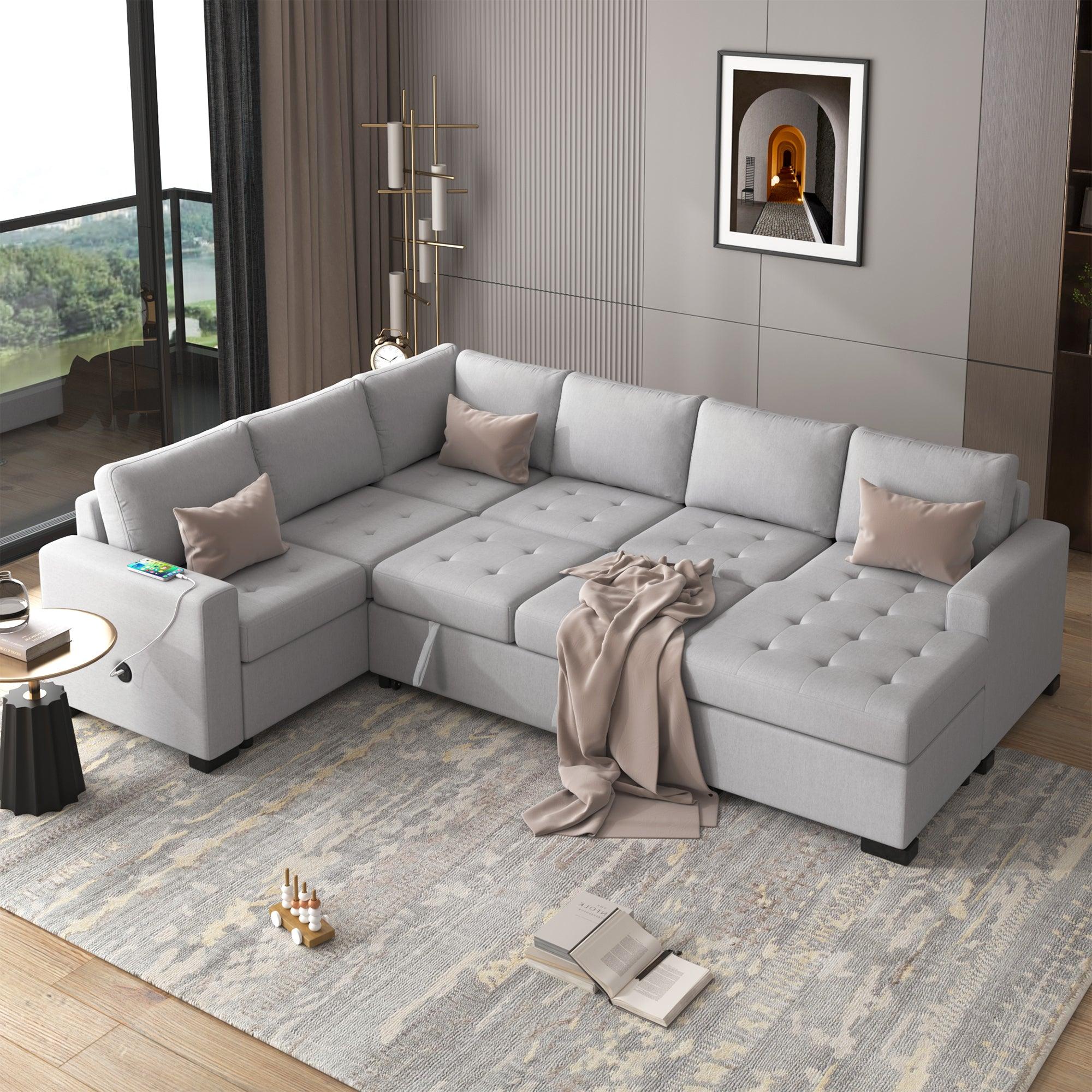 L-Style Sectional Sleeper Sofa
