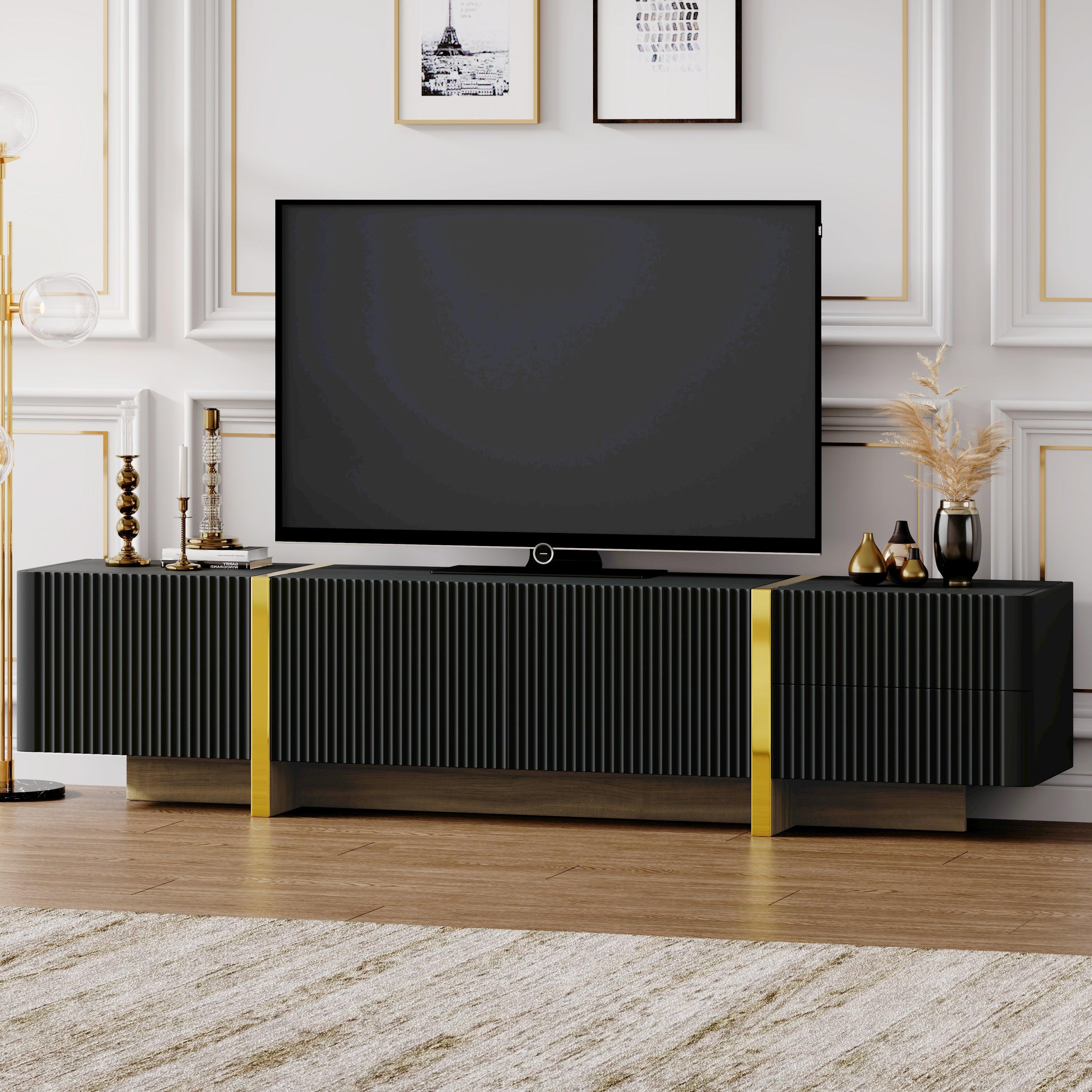 Luxury Fluted Entertainment Center