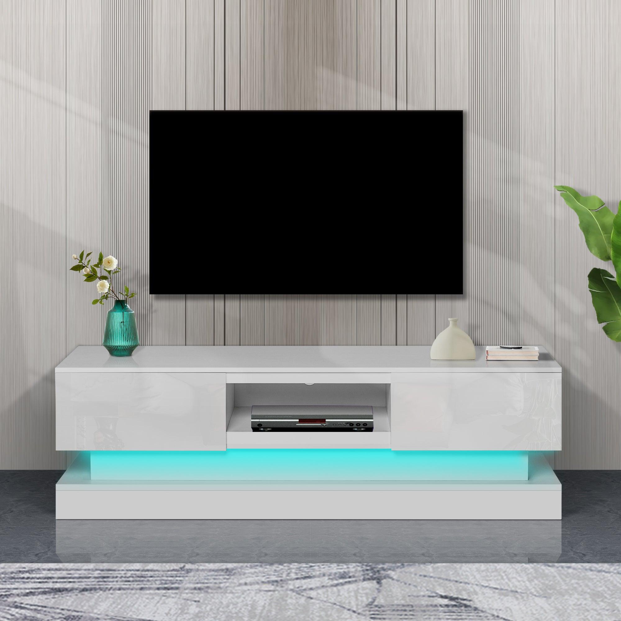 Media Center with LED Lights