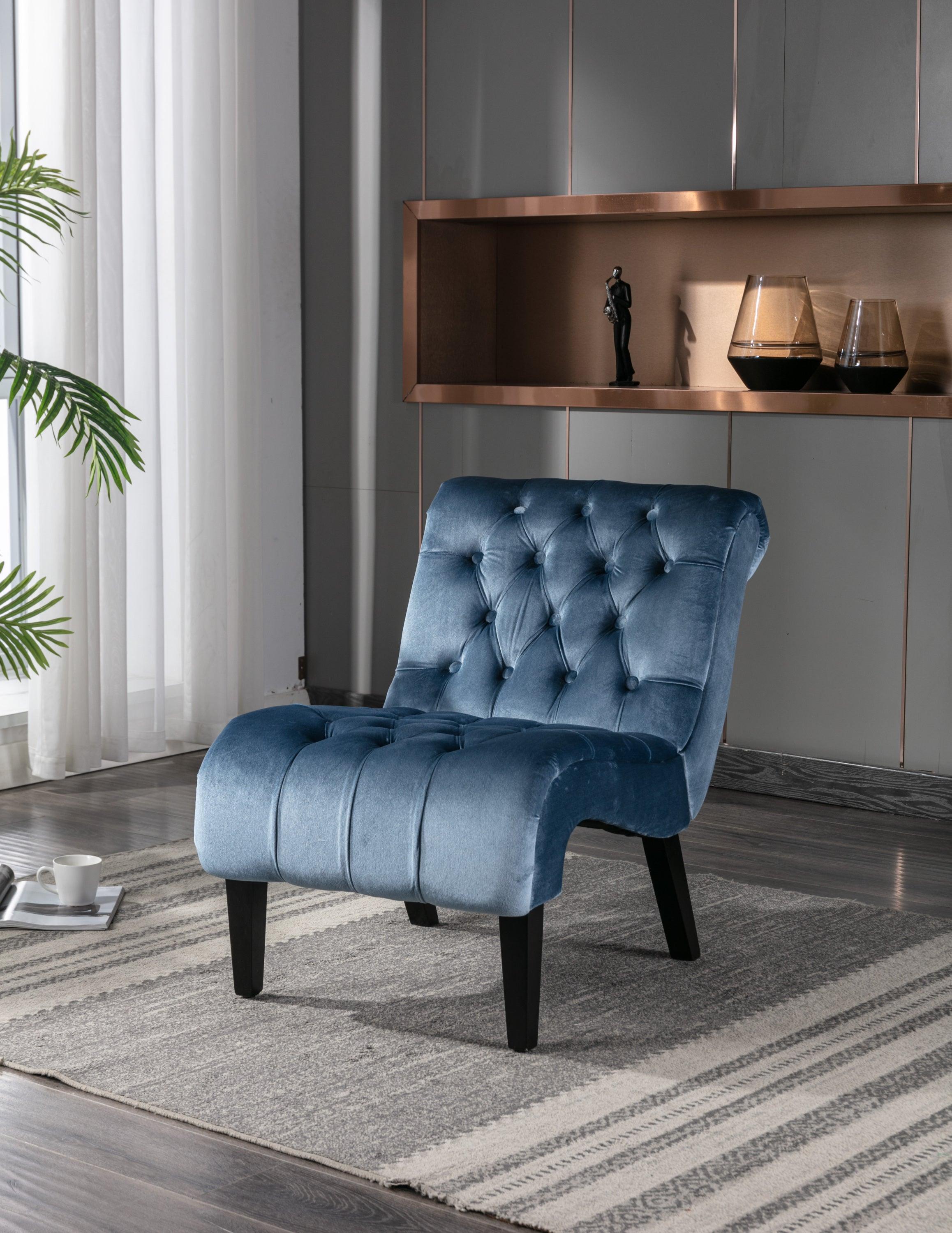 COOLMORE Modern Velvet Armless Accent Living Room Chair