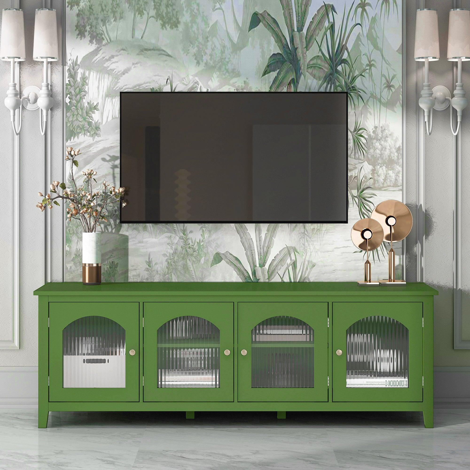 Antique Green Stylish Entertainment Center