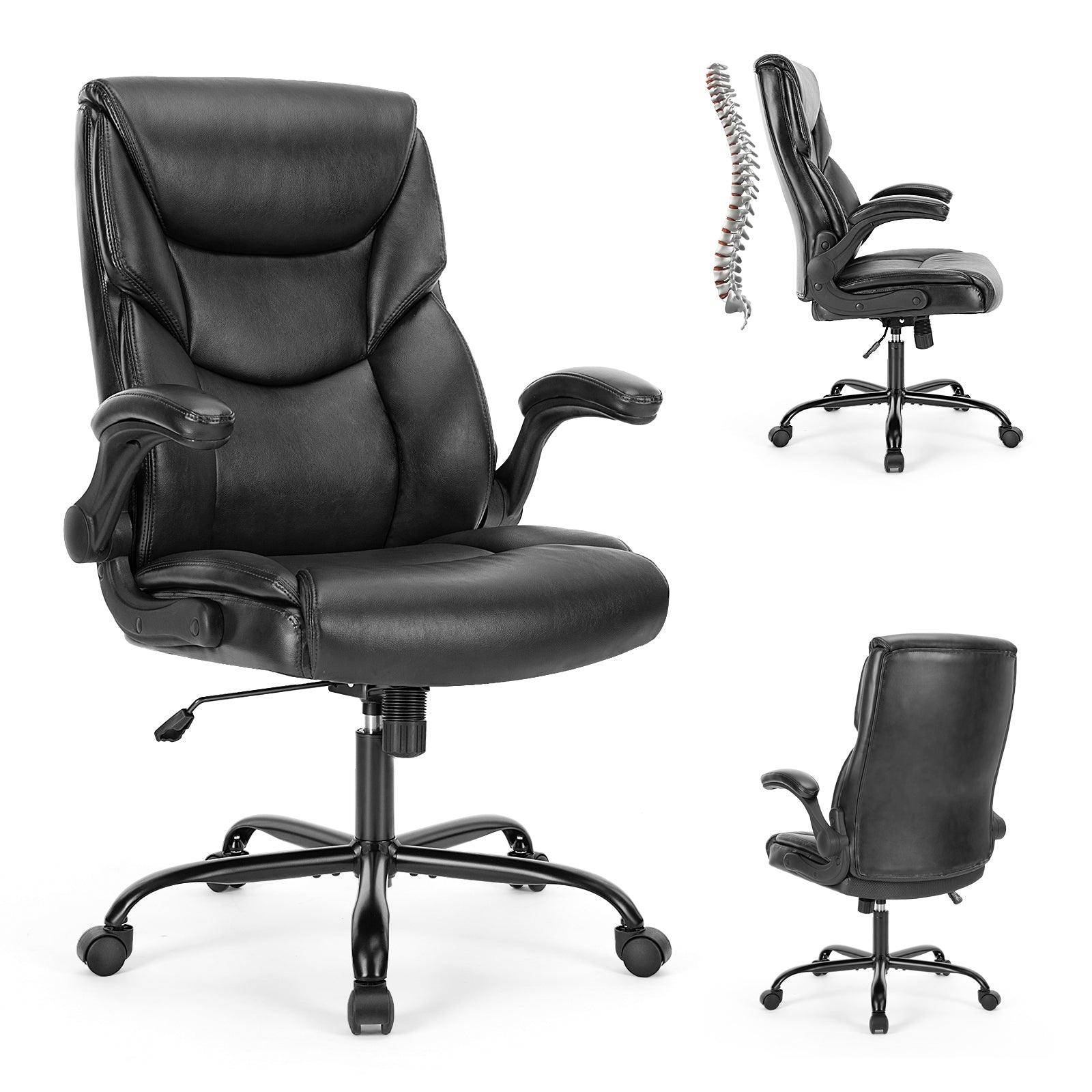 Sweetcrispy Executive Office PU Leather Desk Chair