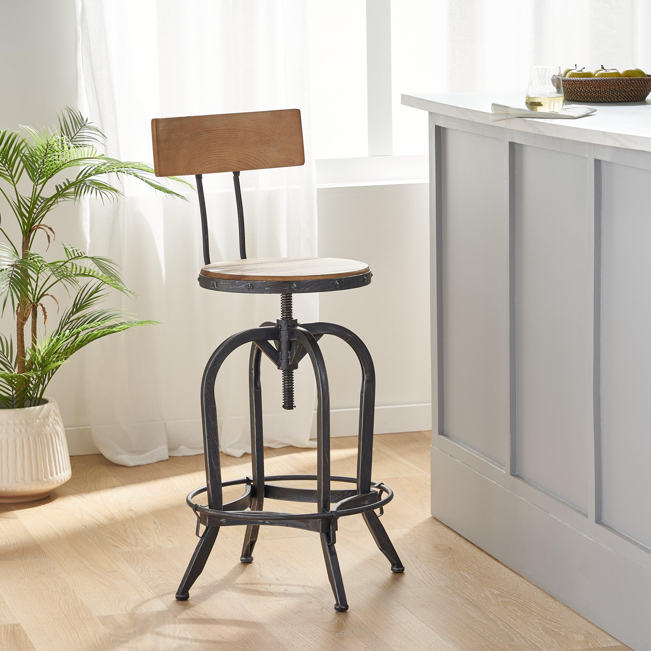 Adjustable Height Swivel Barstools
