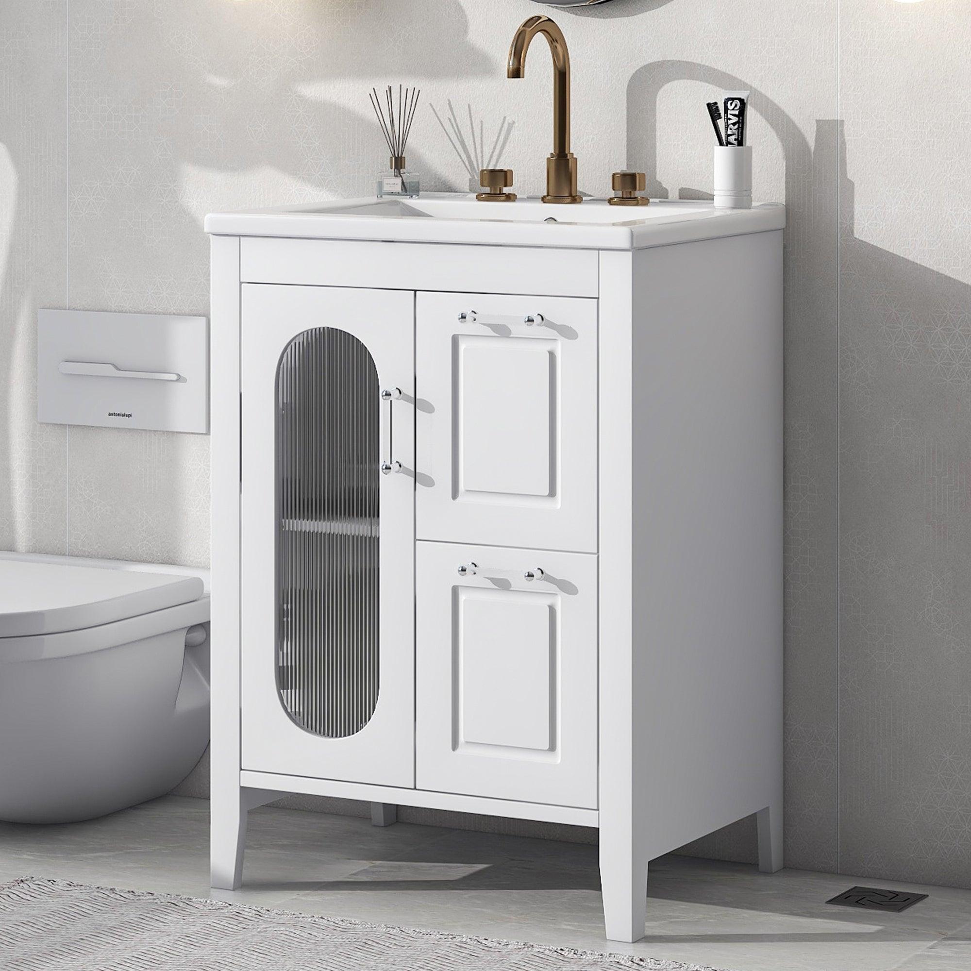 24' Bathroom Vanity with Sink, Bathroom Vanity Cabinet