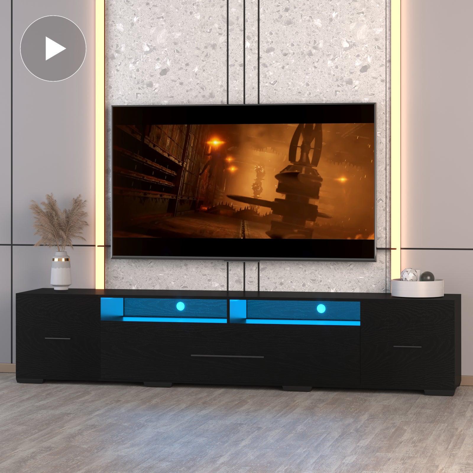 Entertainment Center with LED Lights