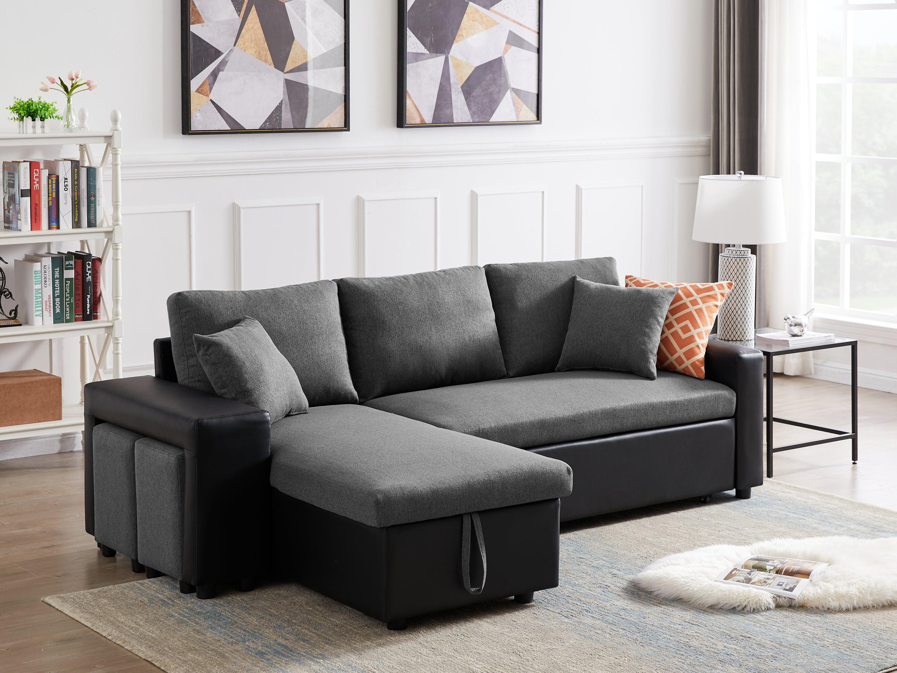 Reversible Sleeper Sectional Sofa