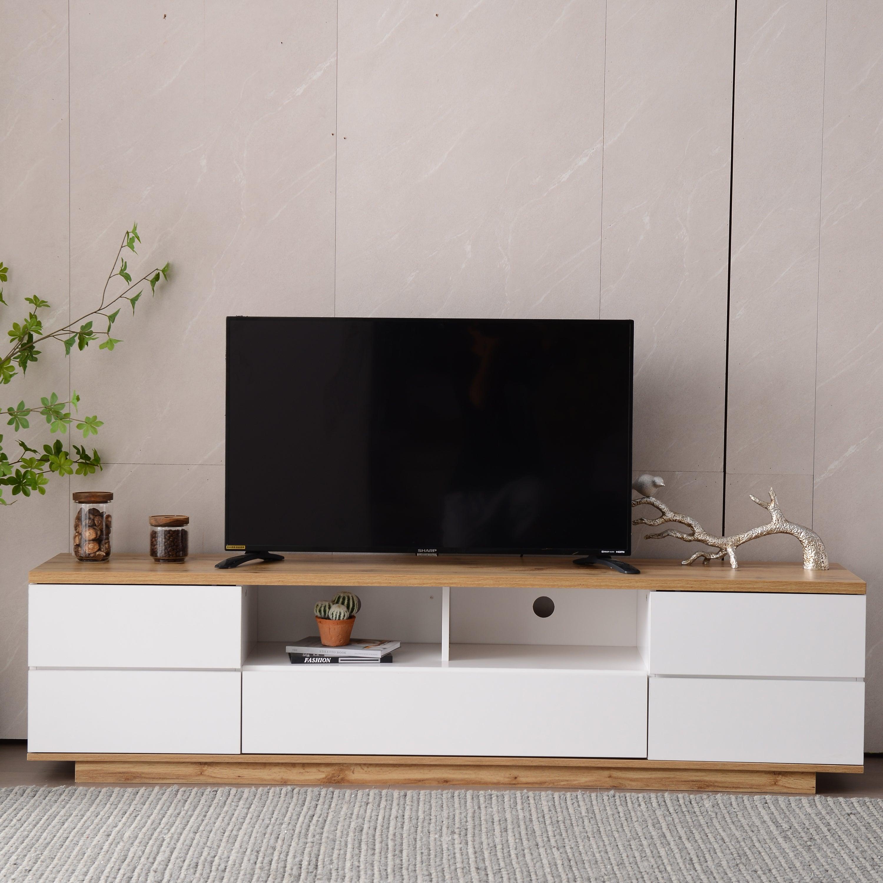 Media Console with Multi-Functional Storage