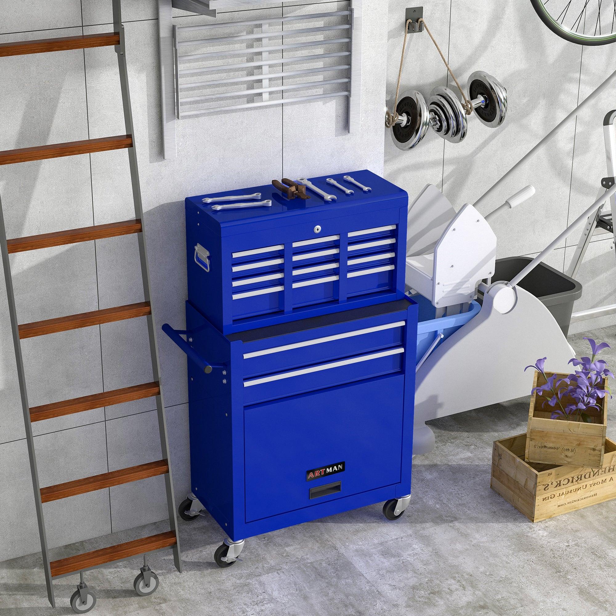 High Capacity Rolling Tool Chest with Wheels