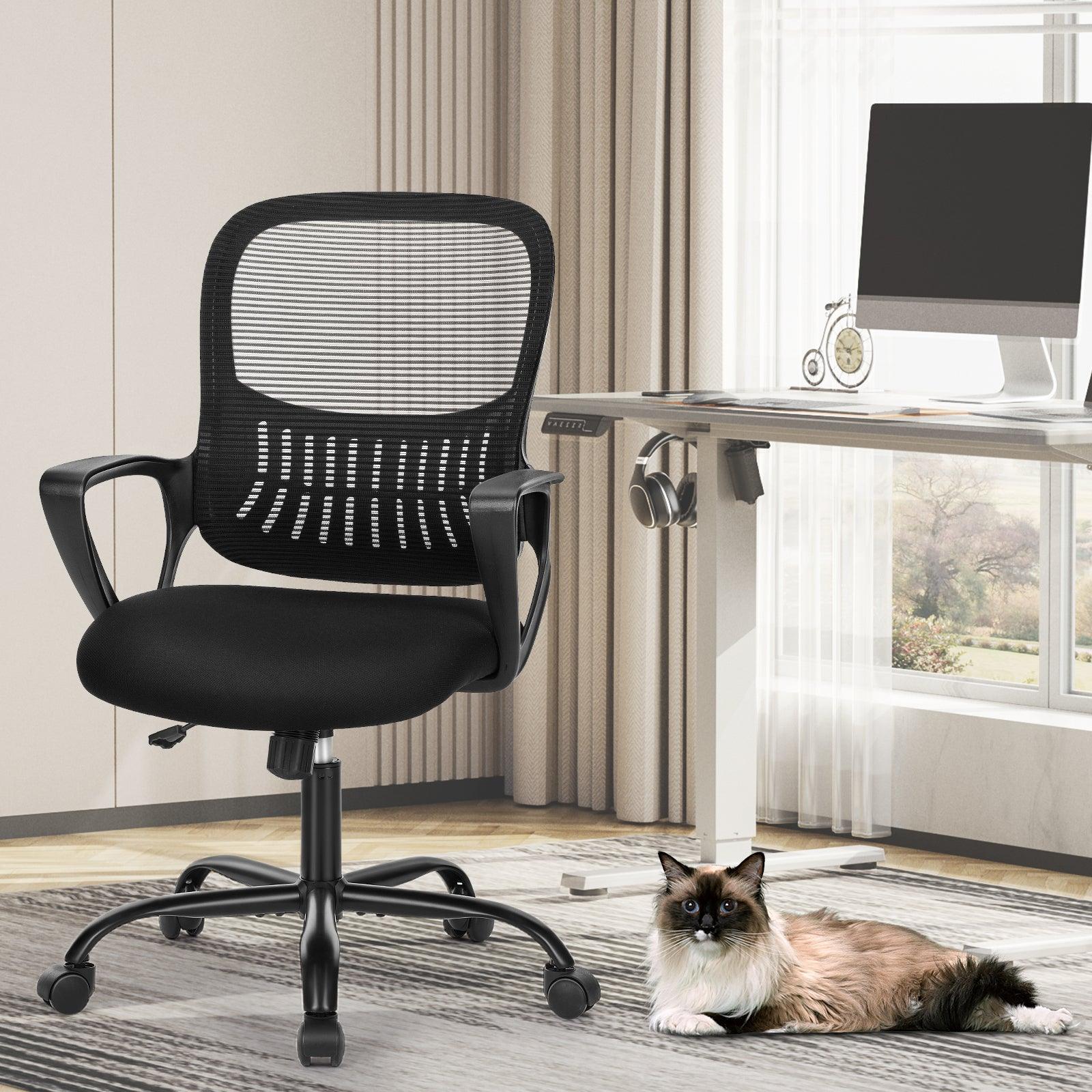 Sweetcrispy Ergonomic Mesh Office Chair with Armrests