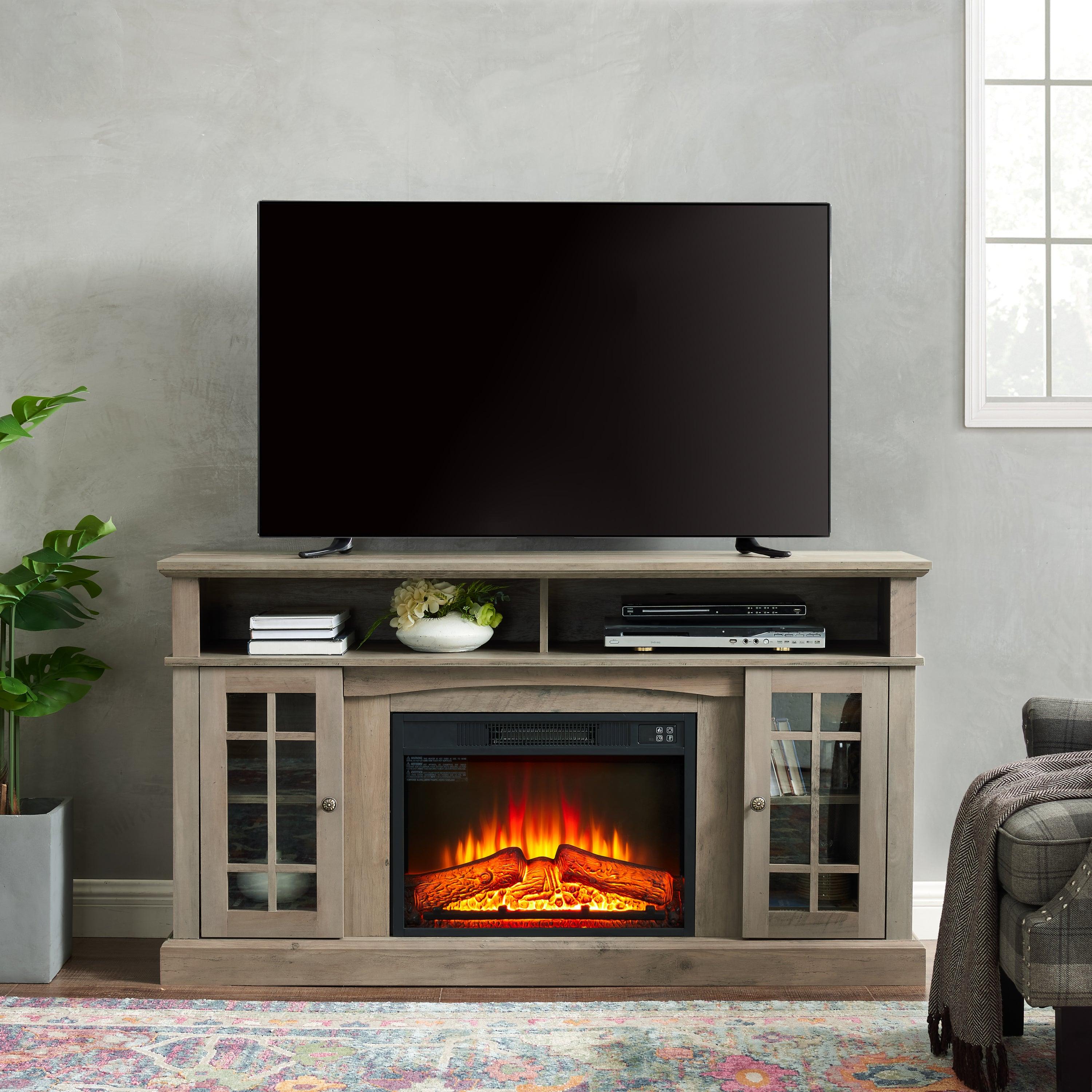 Classic Media Entertainment Center with Fireplace