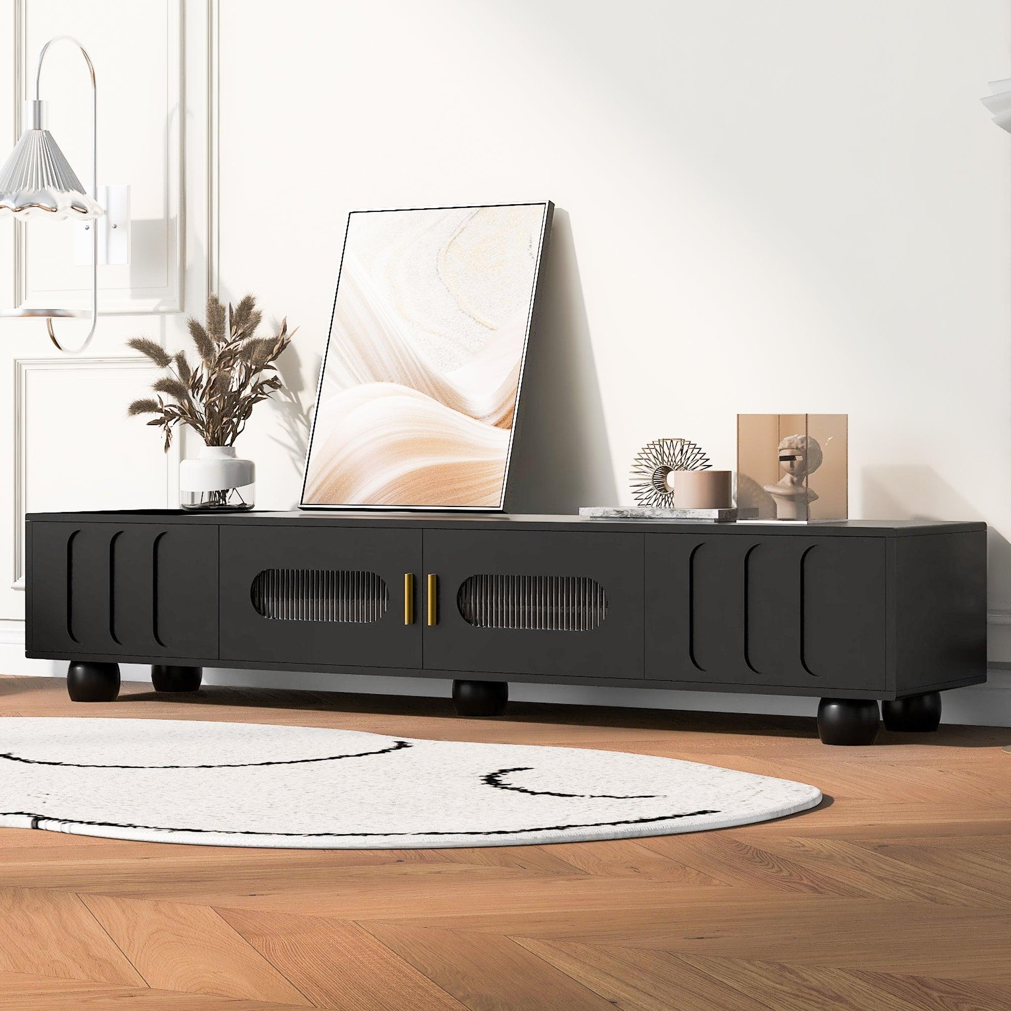 Modern Entertainment Center with Glass Door
