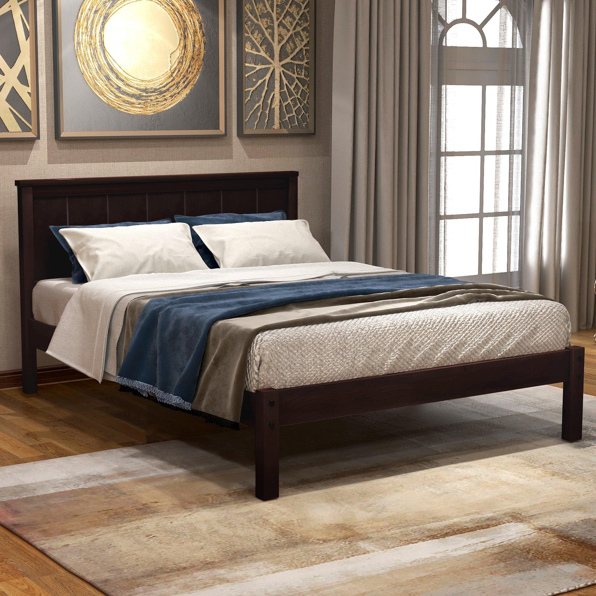 Twin Platform Bed with Headboard