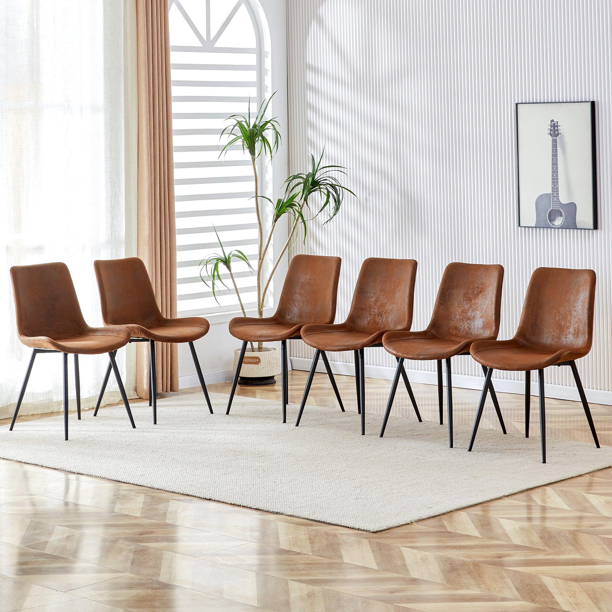 Suede Backrest Cushion Dining Chair
