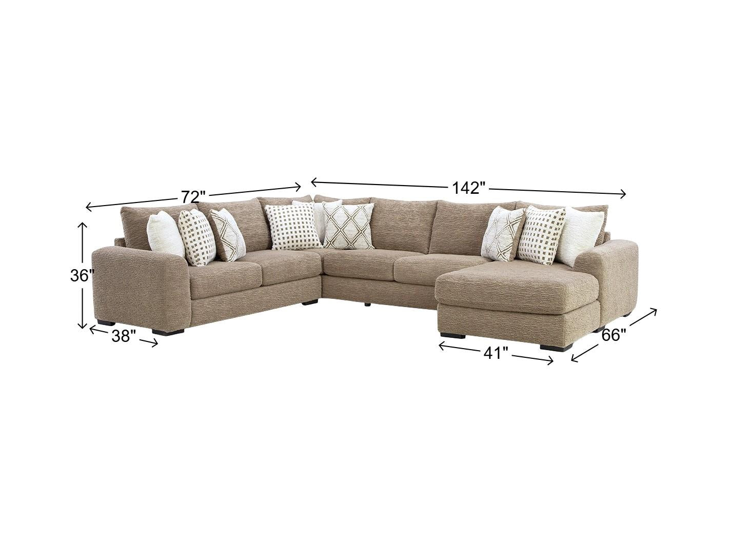 Haven 3PC Sectional Cocoa