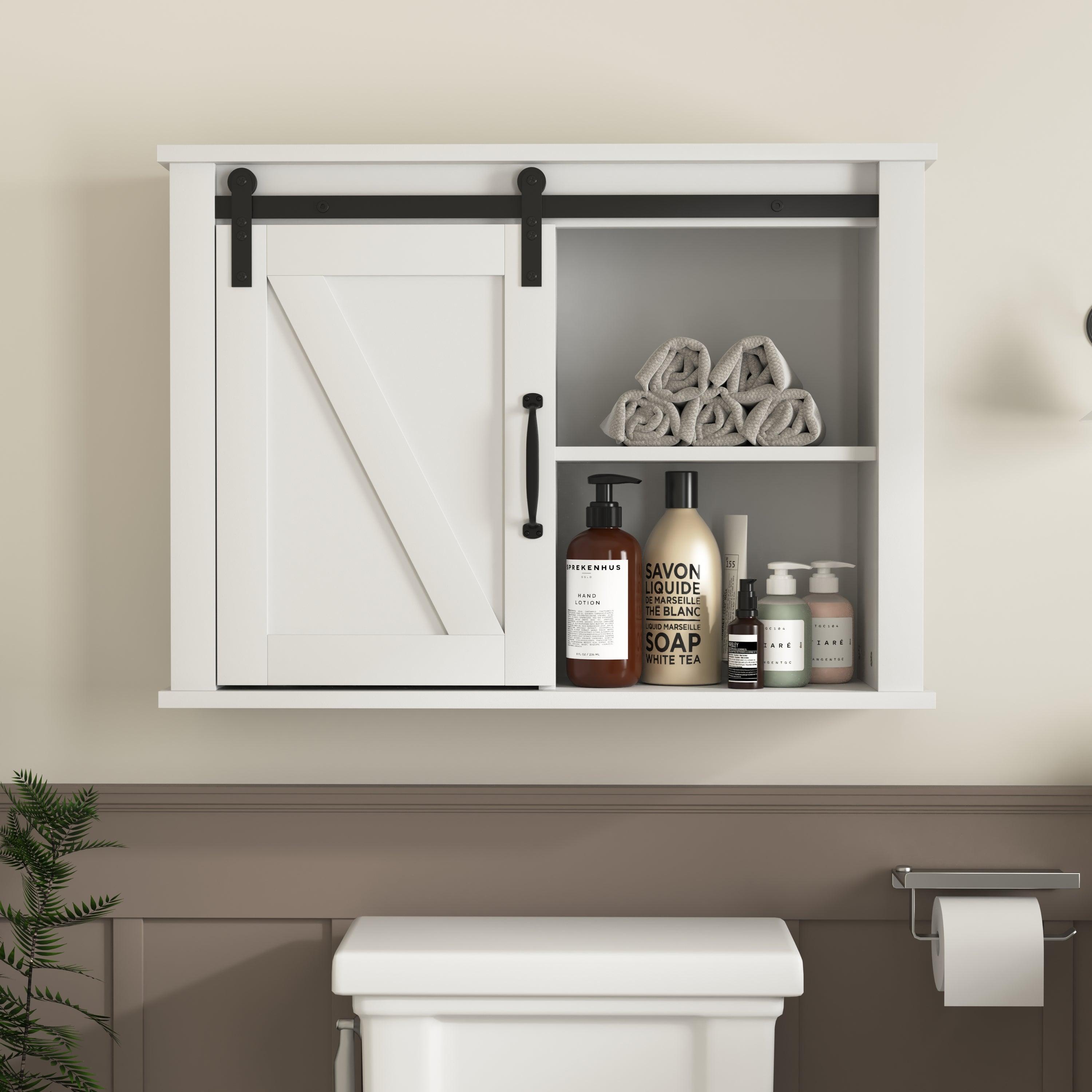 Bathroom Wall Cabinet with 2 Adjustable Shelves