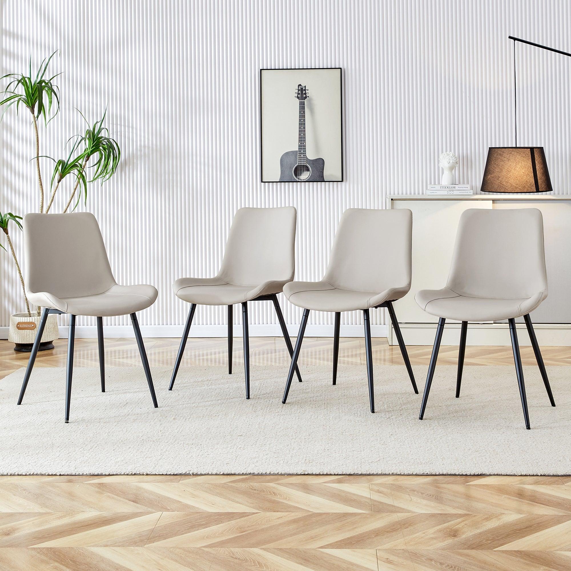 Light gray Dining chair Set 4