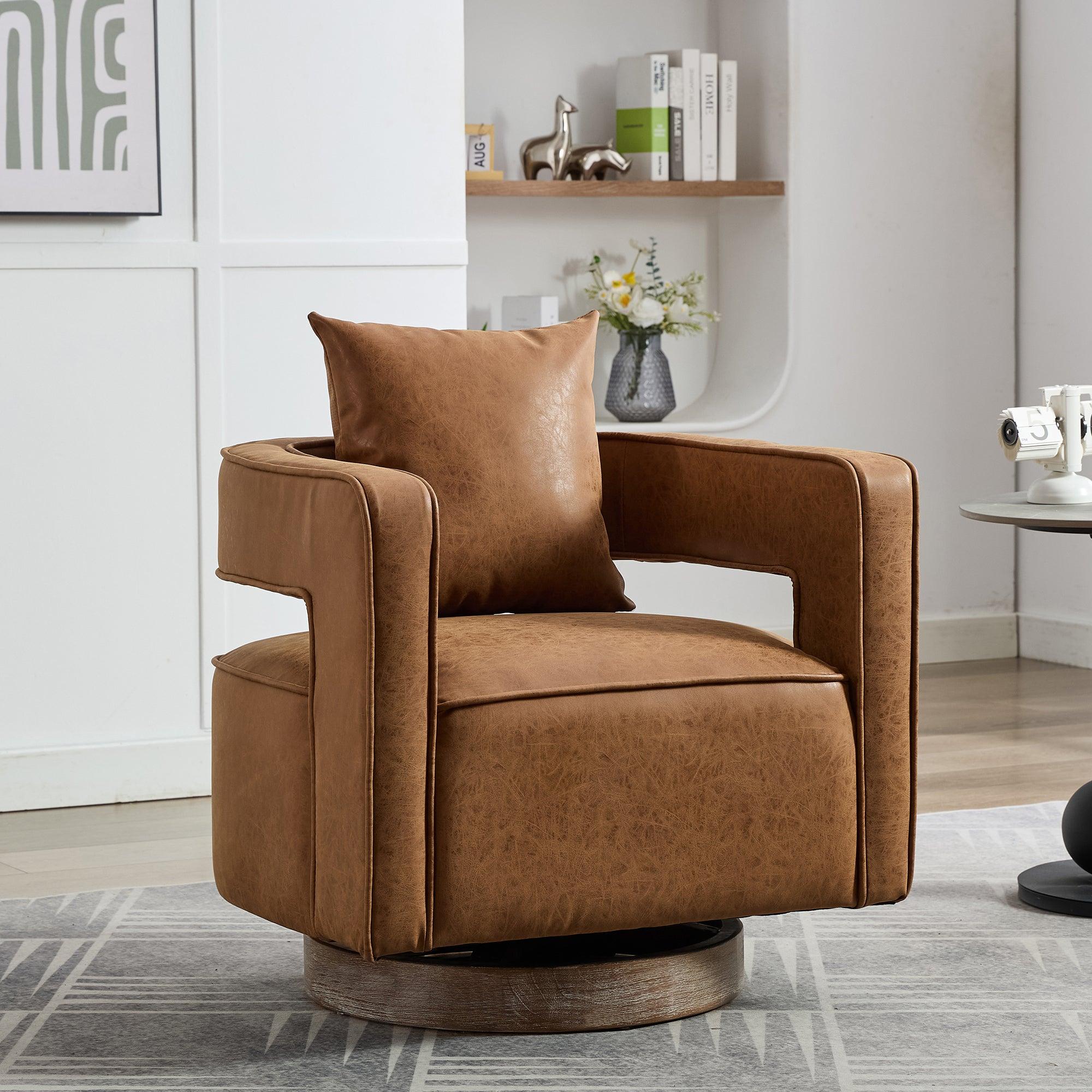 Swivel Accent Open Back Barrel Chair