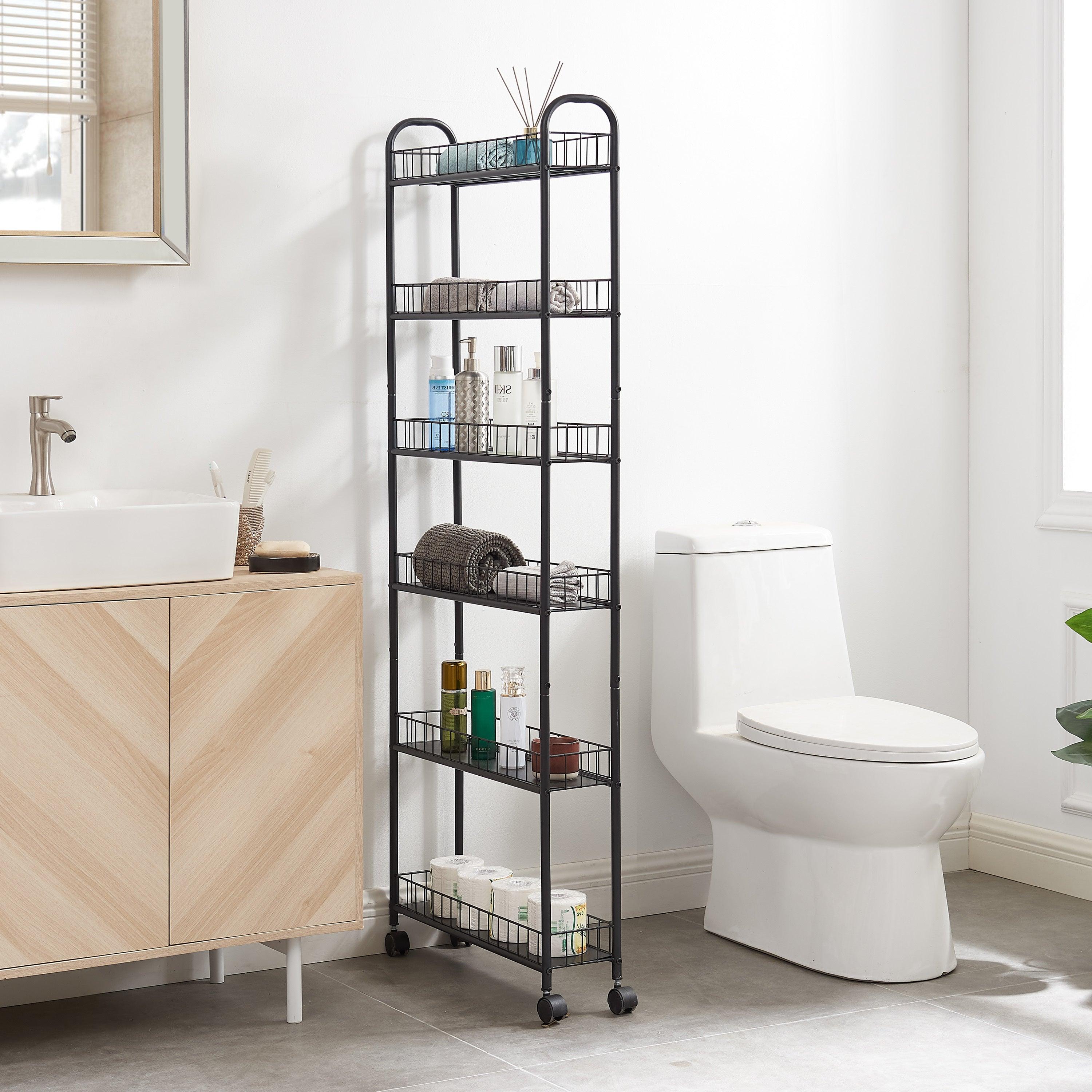 6-Tier Slim Rolling Storage Cart with Wheels
