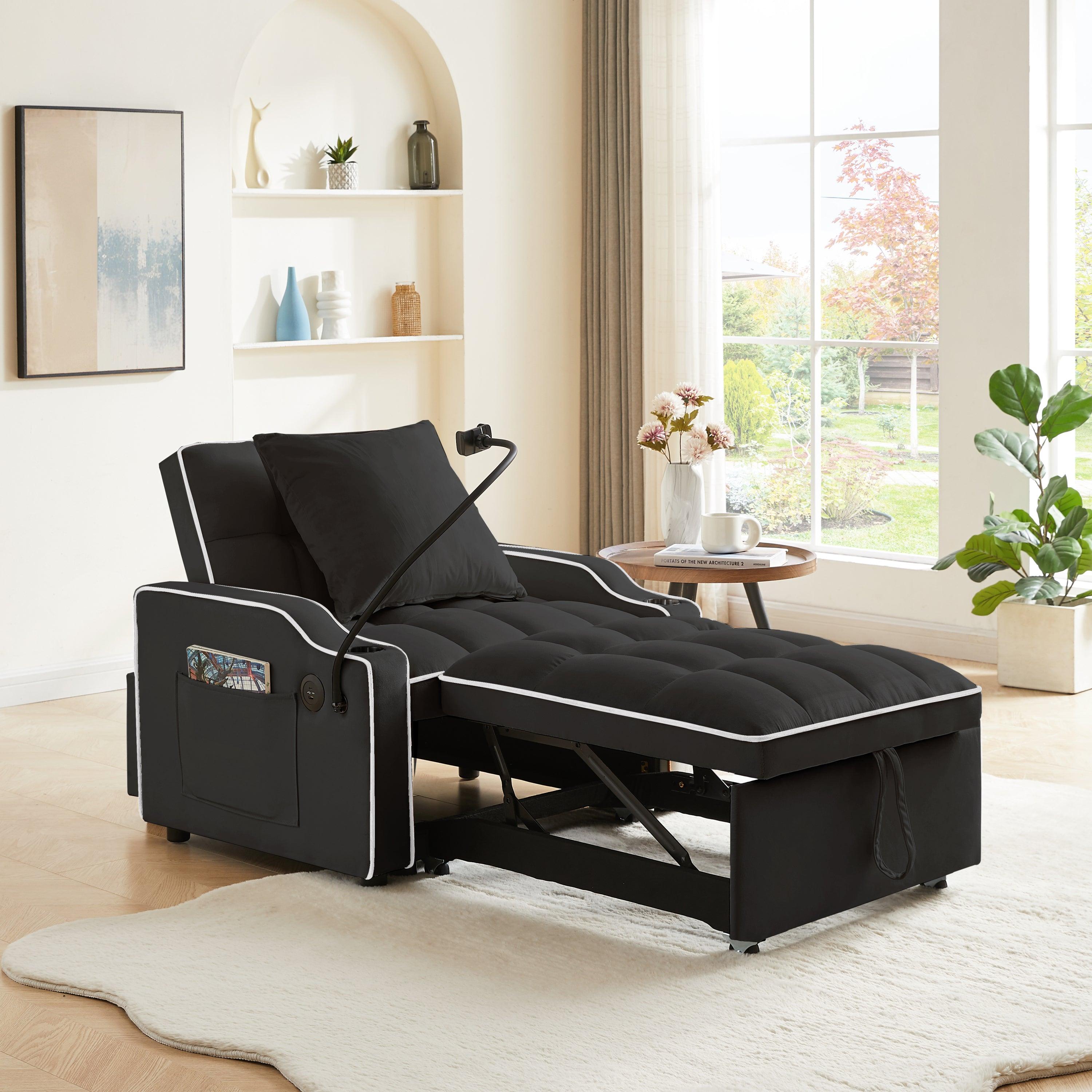 Convertible Sleeper Chair Sofa Bed Adjustable Pull Out Sleeper
