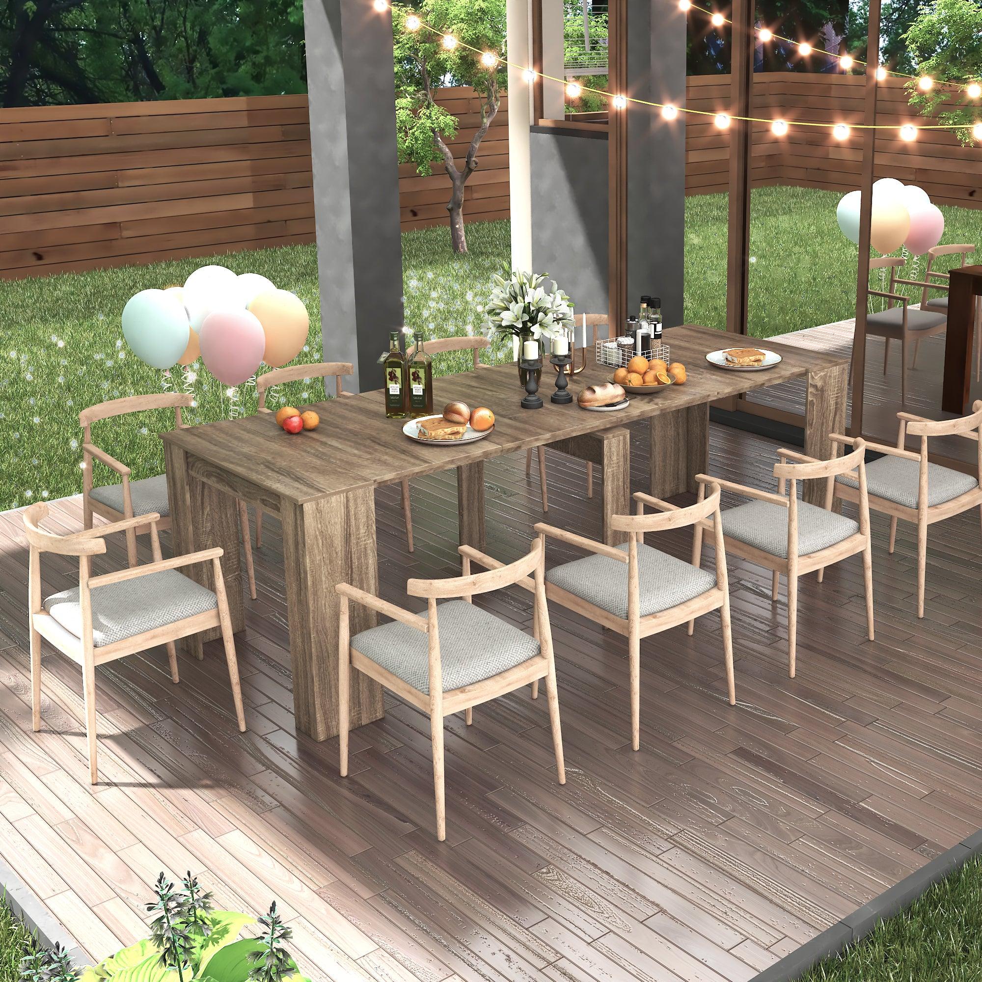 Multifunctional Extendable Console Table (Chairs not included)