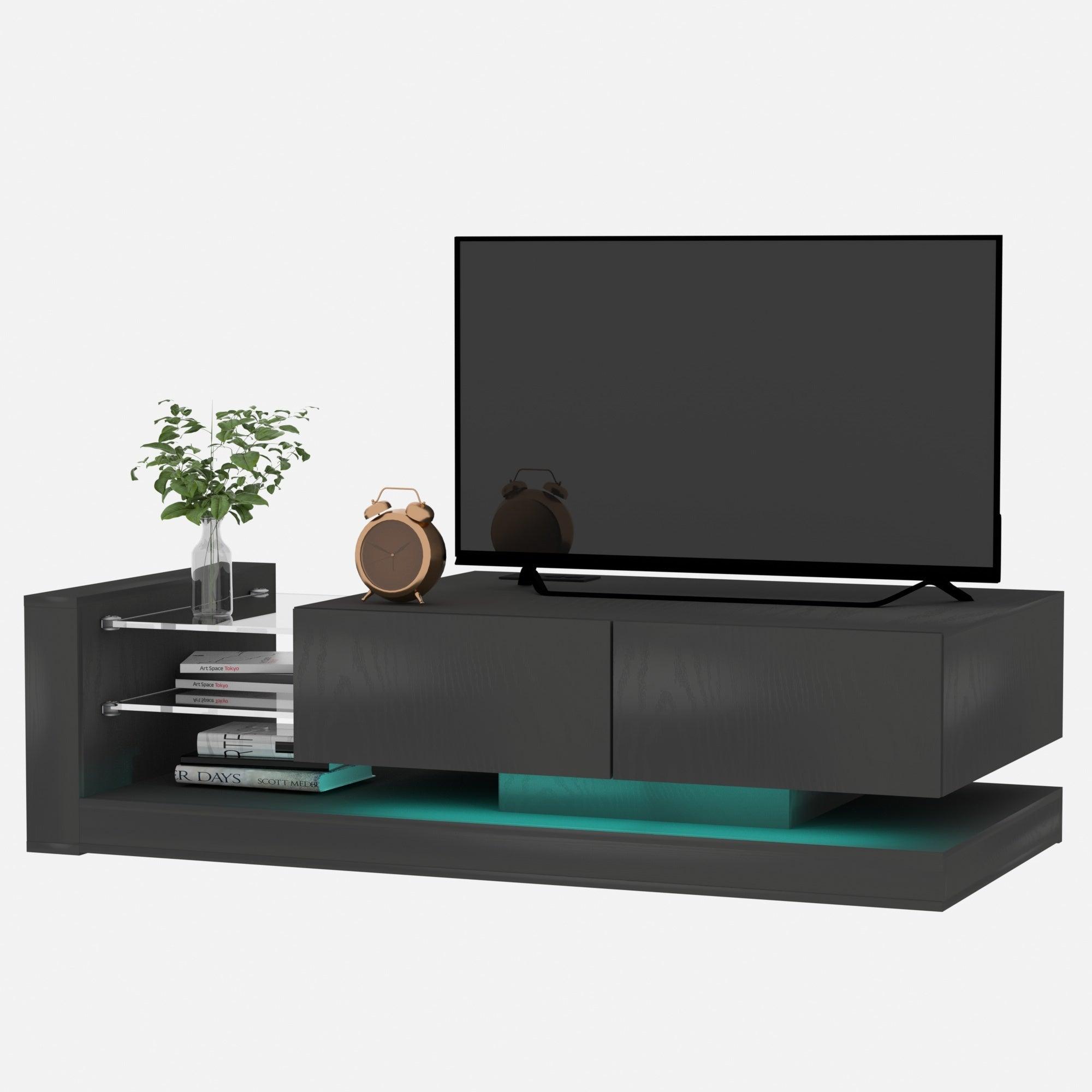 TV Console with Storage Cabinets, Full RGB