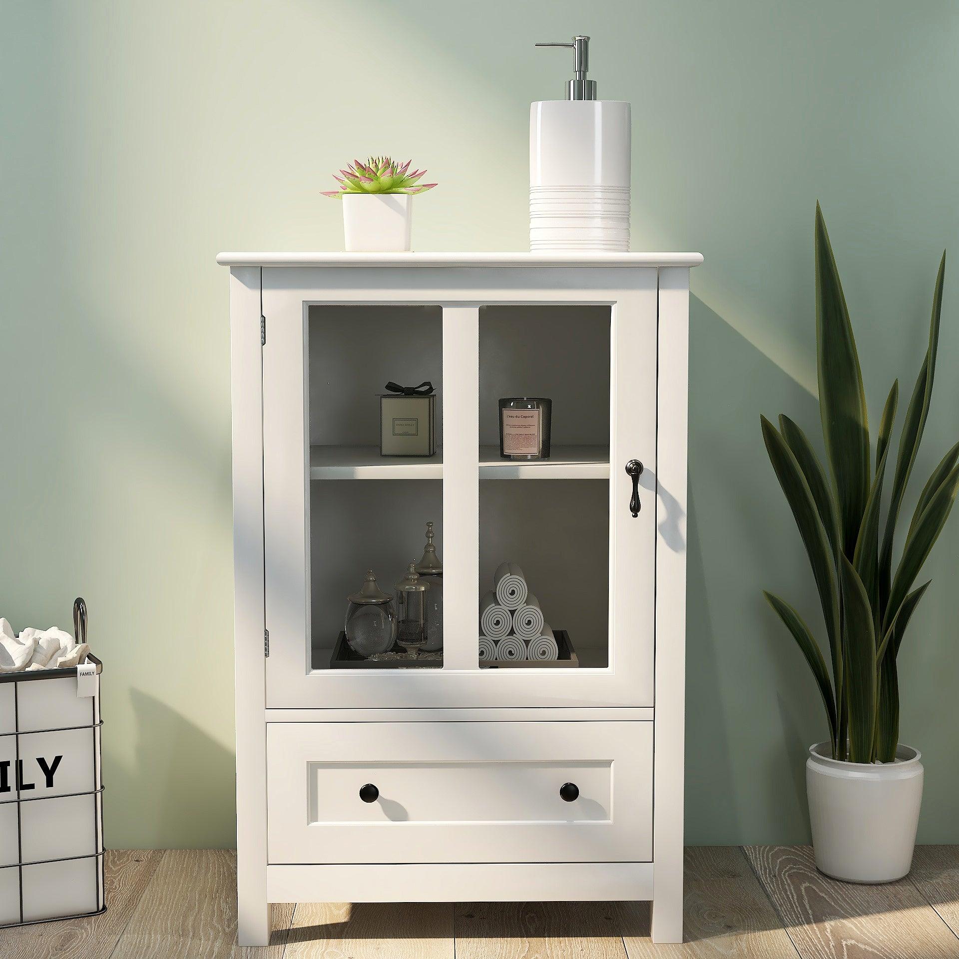 Buffet Storage Cabinet with single Glass Doors
