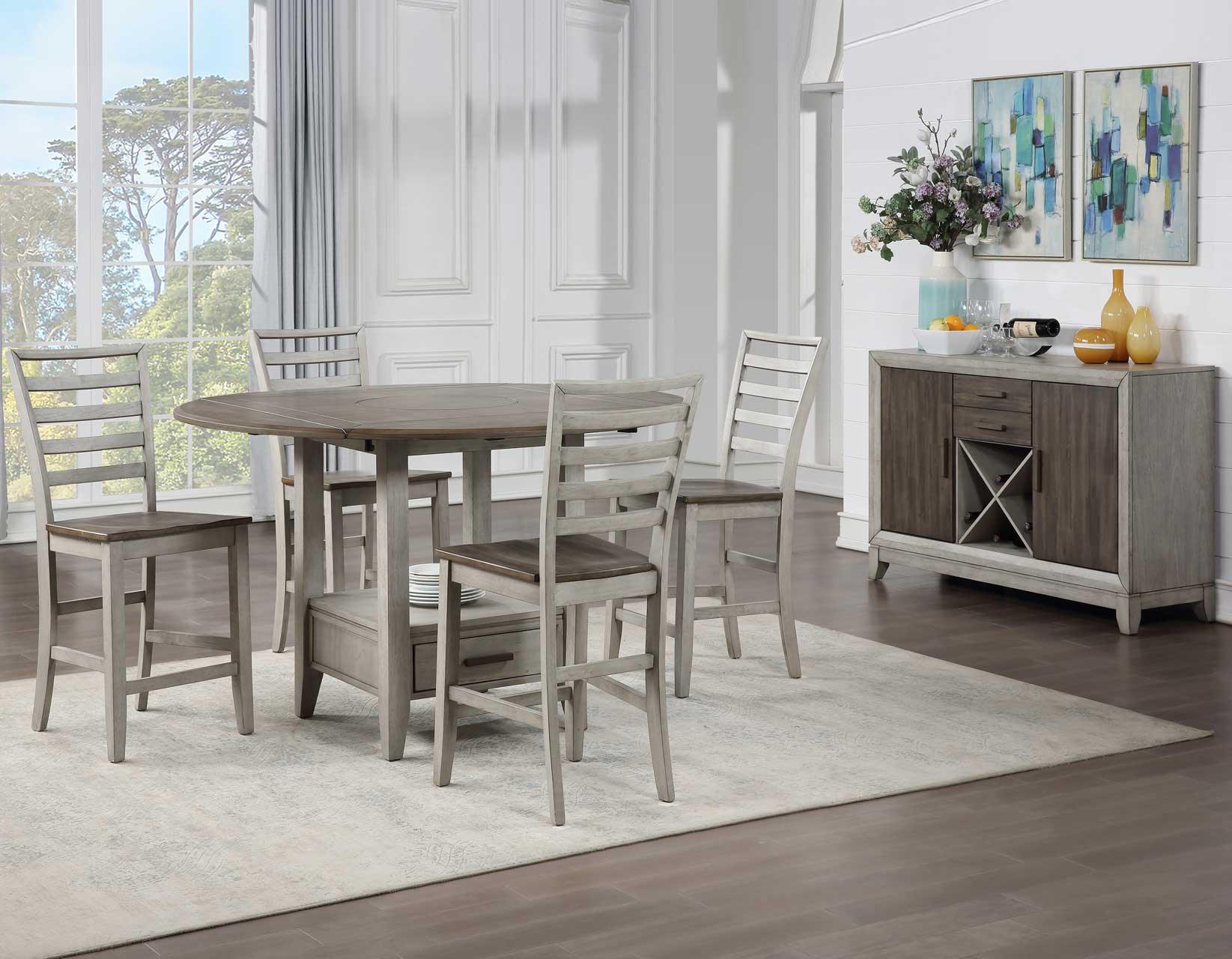 Abacus Round Counter Height Dining Set