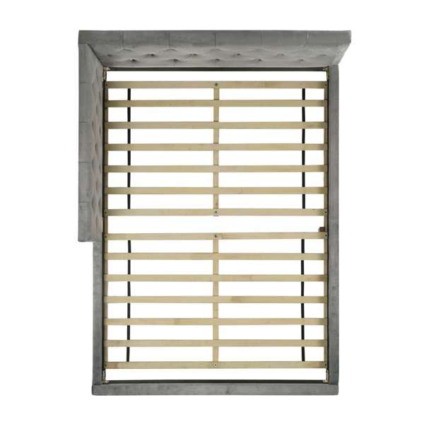 Amberley Full UPH Corner Bed with LED and USB in Grey