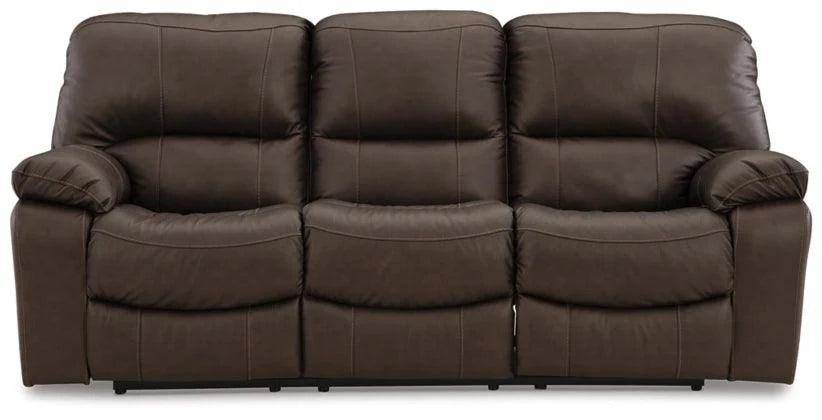 Leesworth Dark Brown Power Reclining Sofa - Dark Brown