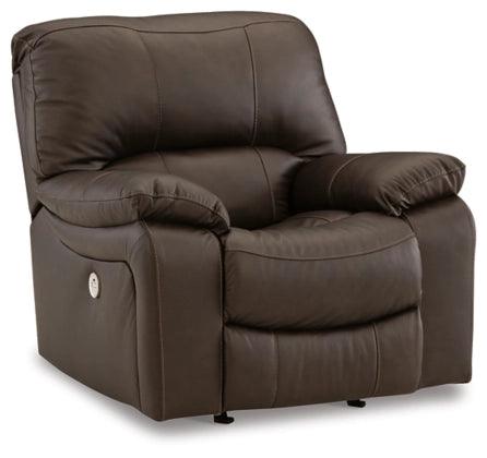 Leesworth Power Reclining Set Dark Brown