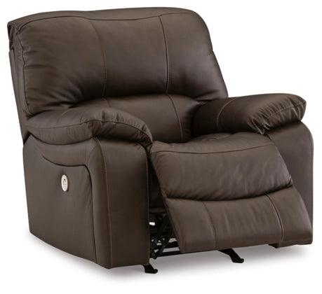 Leesworth Power Reclining Set Dark Brown