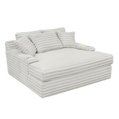 Sky Luxe Double Chaise - White