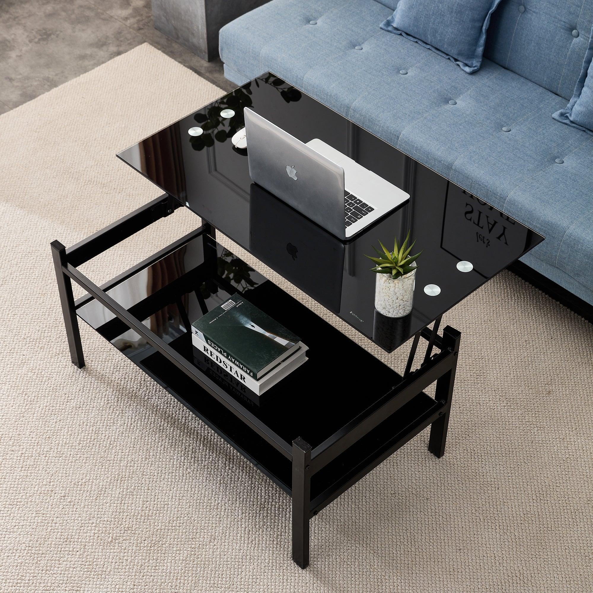Glass Lift-Top Coffee Table