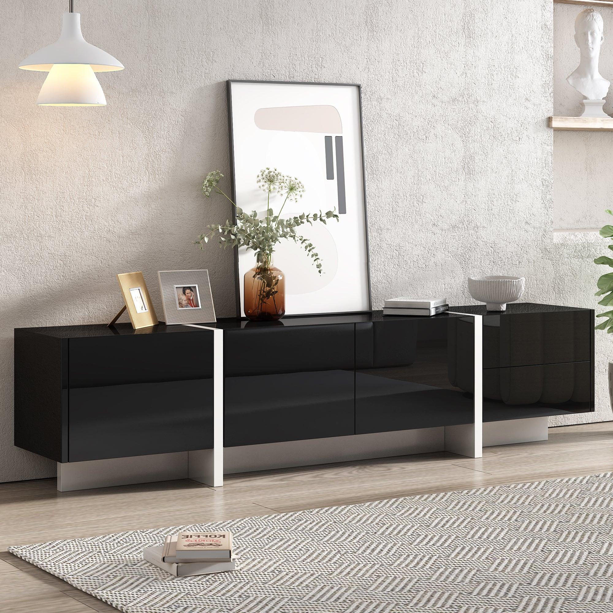 Contemporary Rectangle Design Entertainment Center