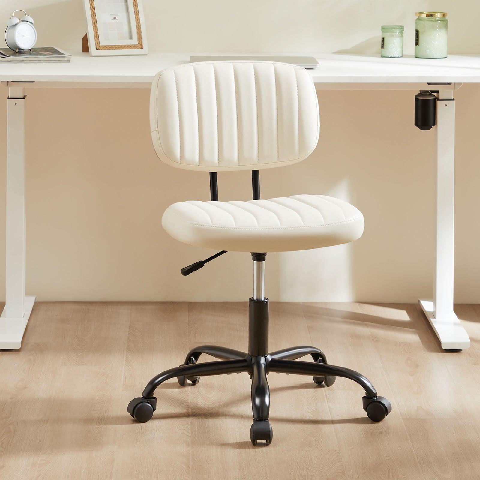 SWEETCRISPY PU Leather Low Back Task Chair