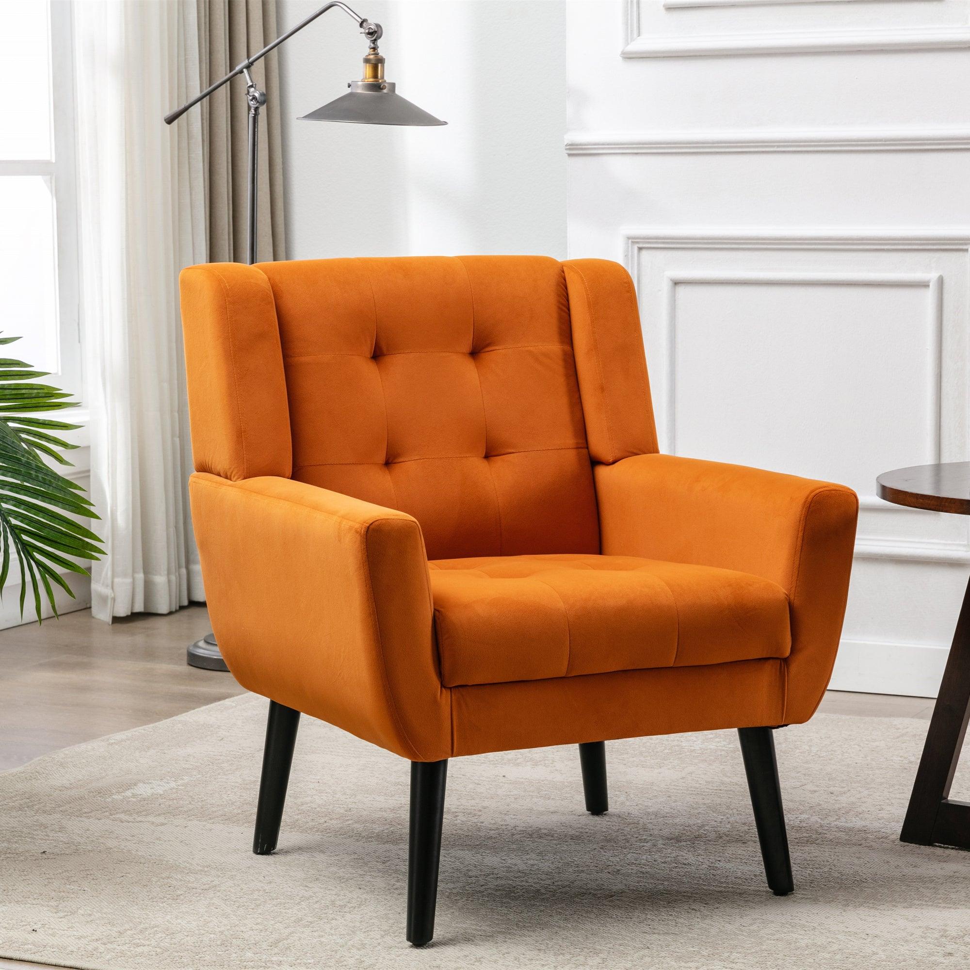 Modern Soft Velvet Material Ergonomics Accent Chair Living Room Chair