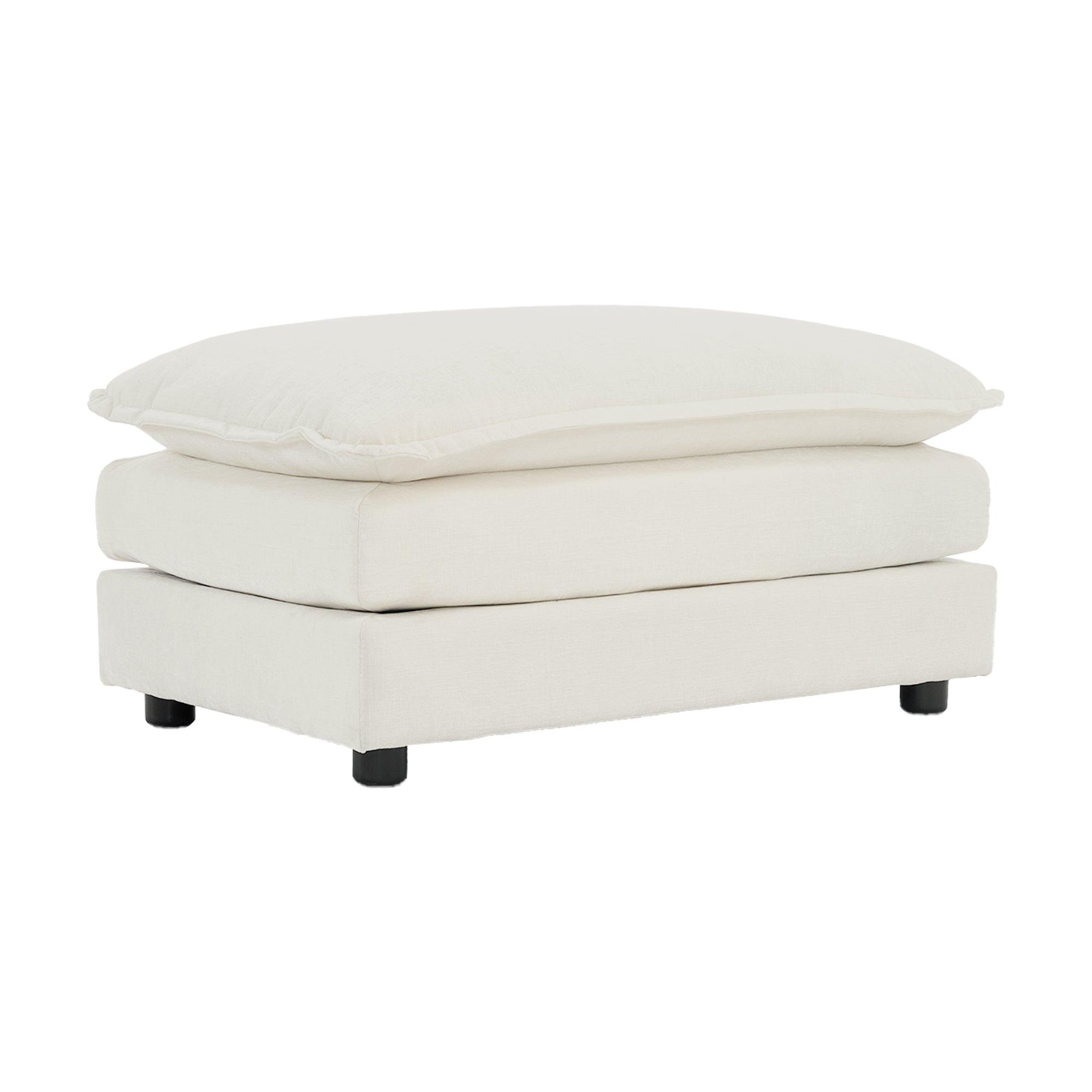 Chenille Fabric Ottomans Footrest to Combine