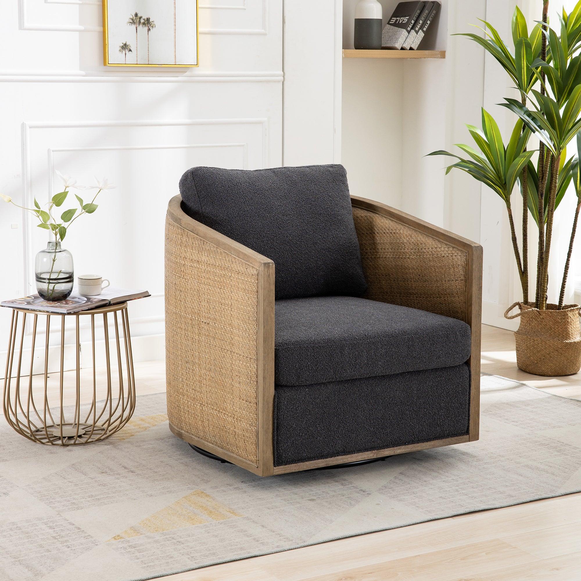 COOLMORE Swivel Barrel Chair