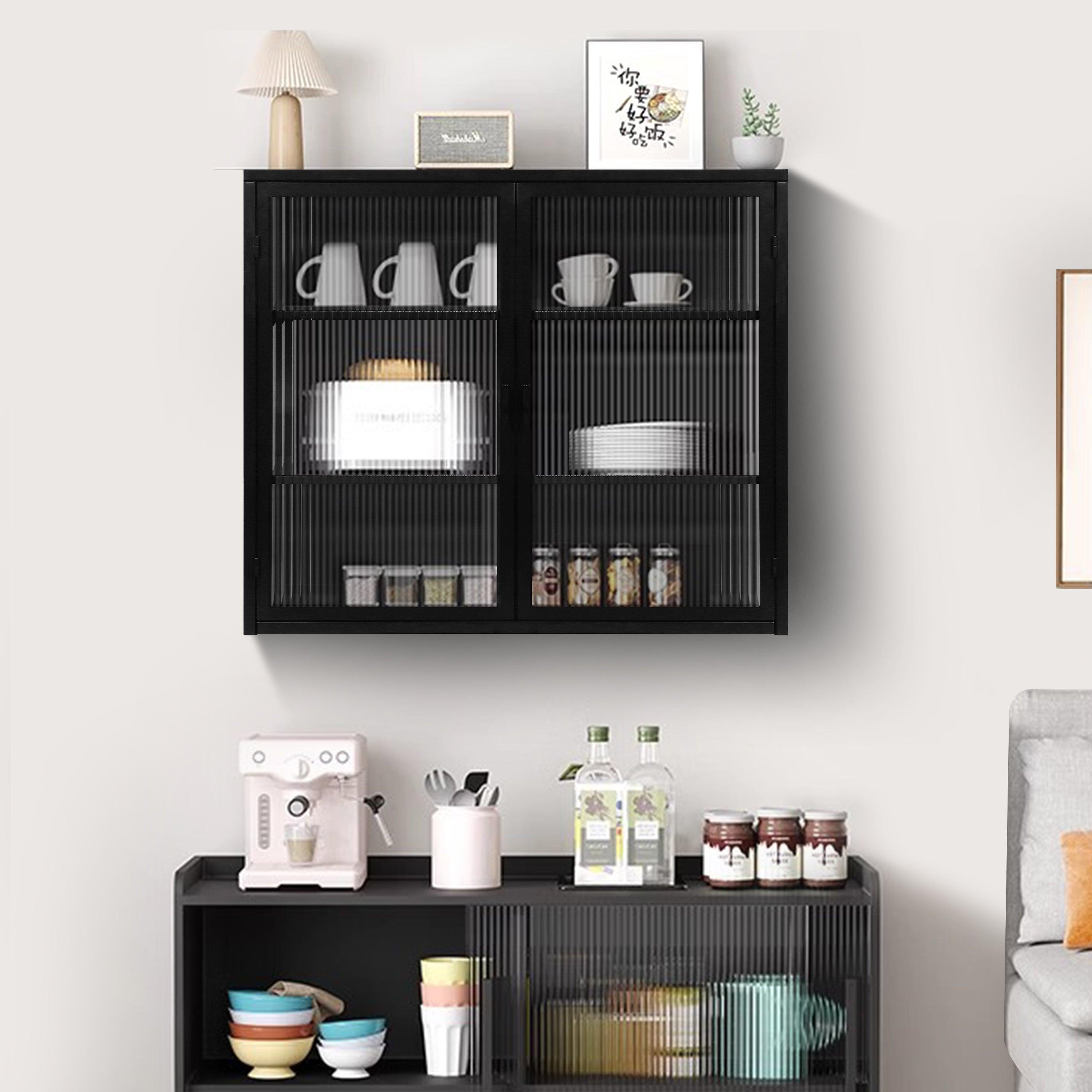 Glass Doors Modern Two-door Wall Cabinet