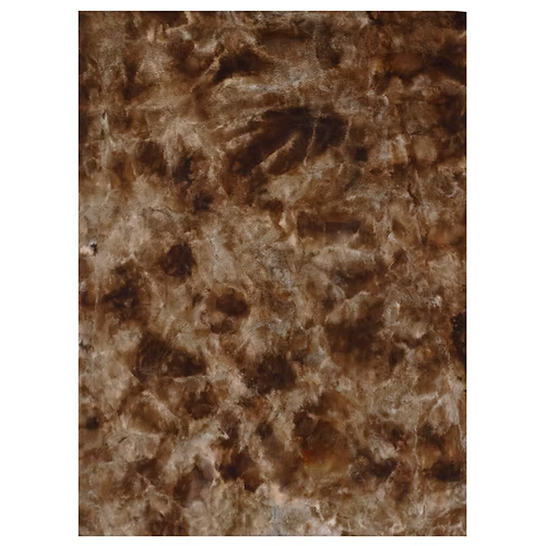 Rabbit Fur Tie Die Chocolate Rug