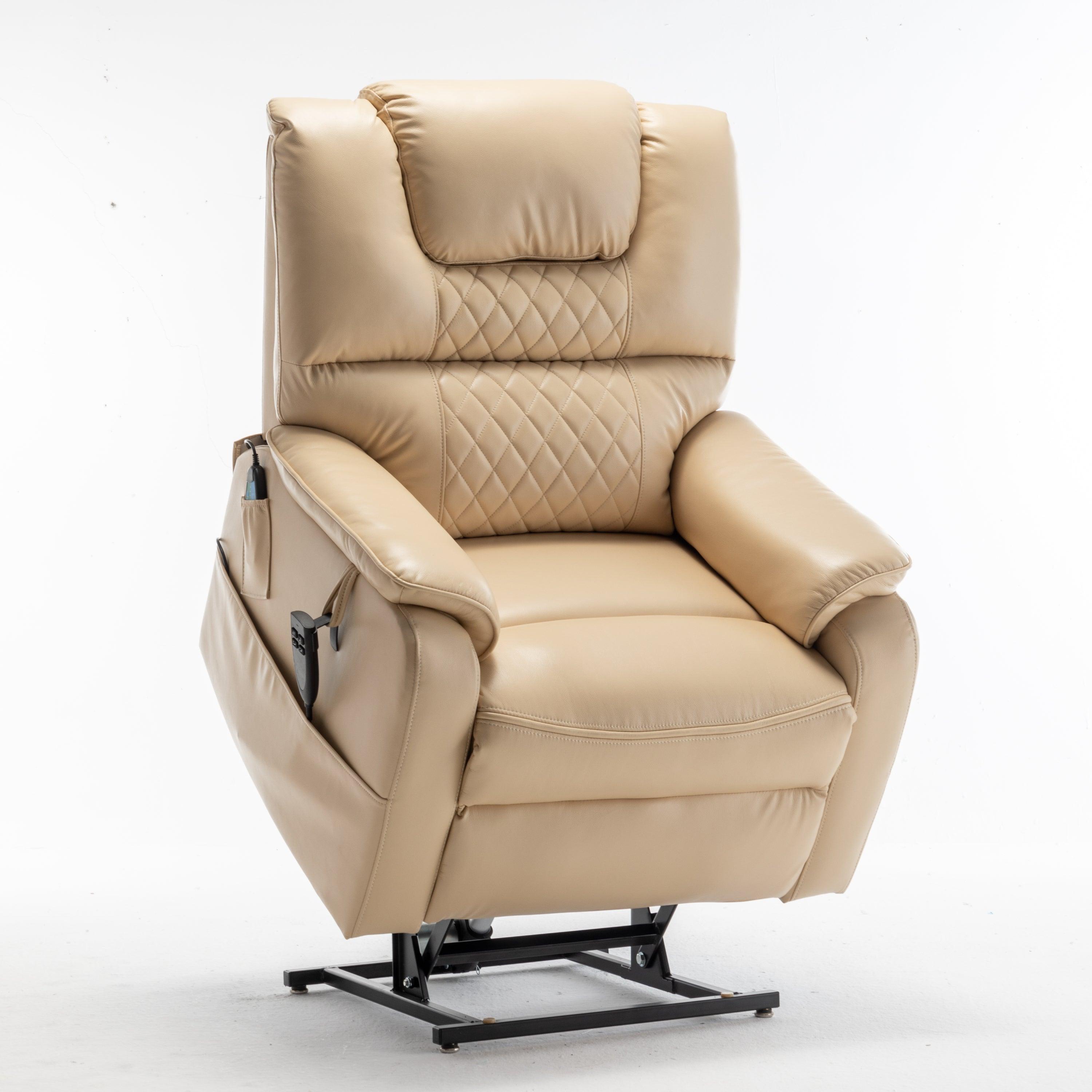 Cream Electric Recliner