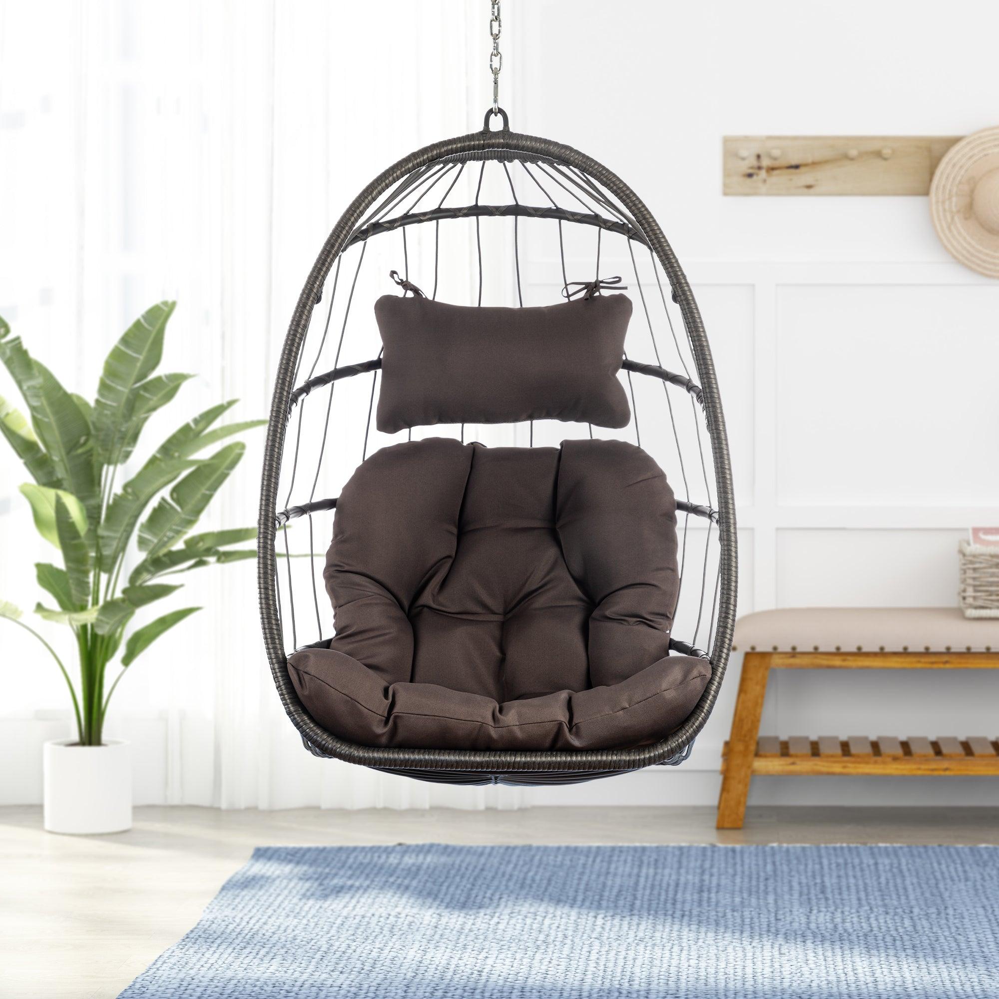 Outdoor Wicker Rattan Swing Chair Hammock Chair Hanging Chair