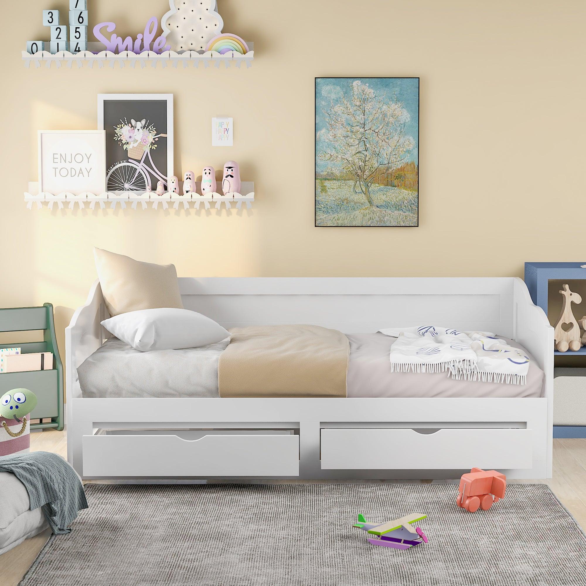 Wooden Daybed with Trundle