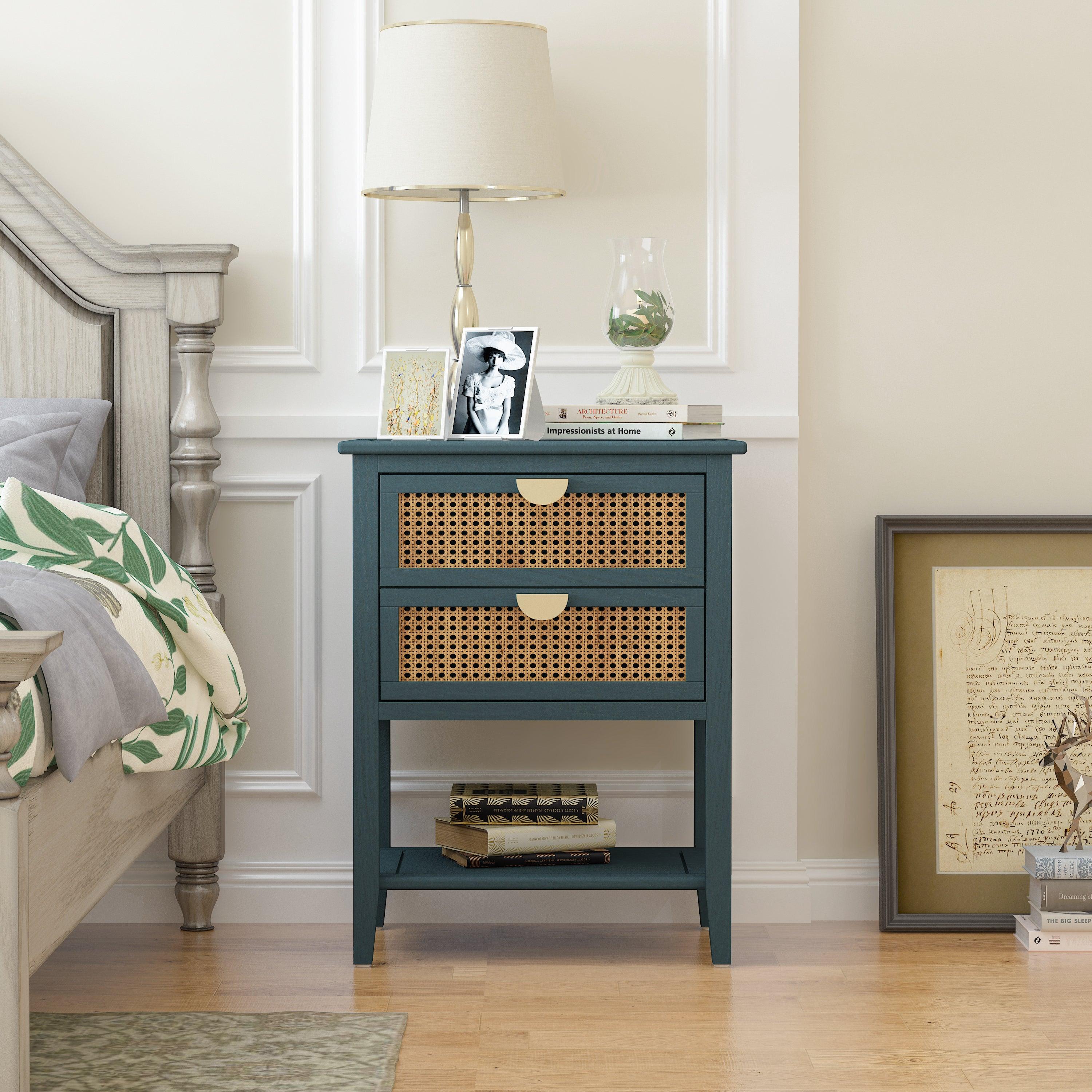 2 Drawer Side Table