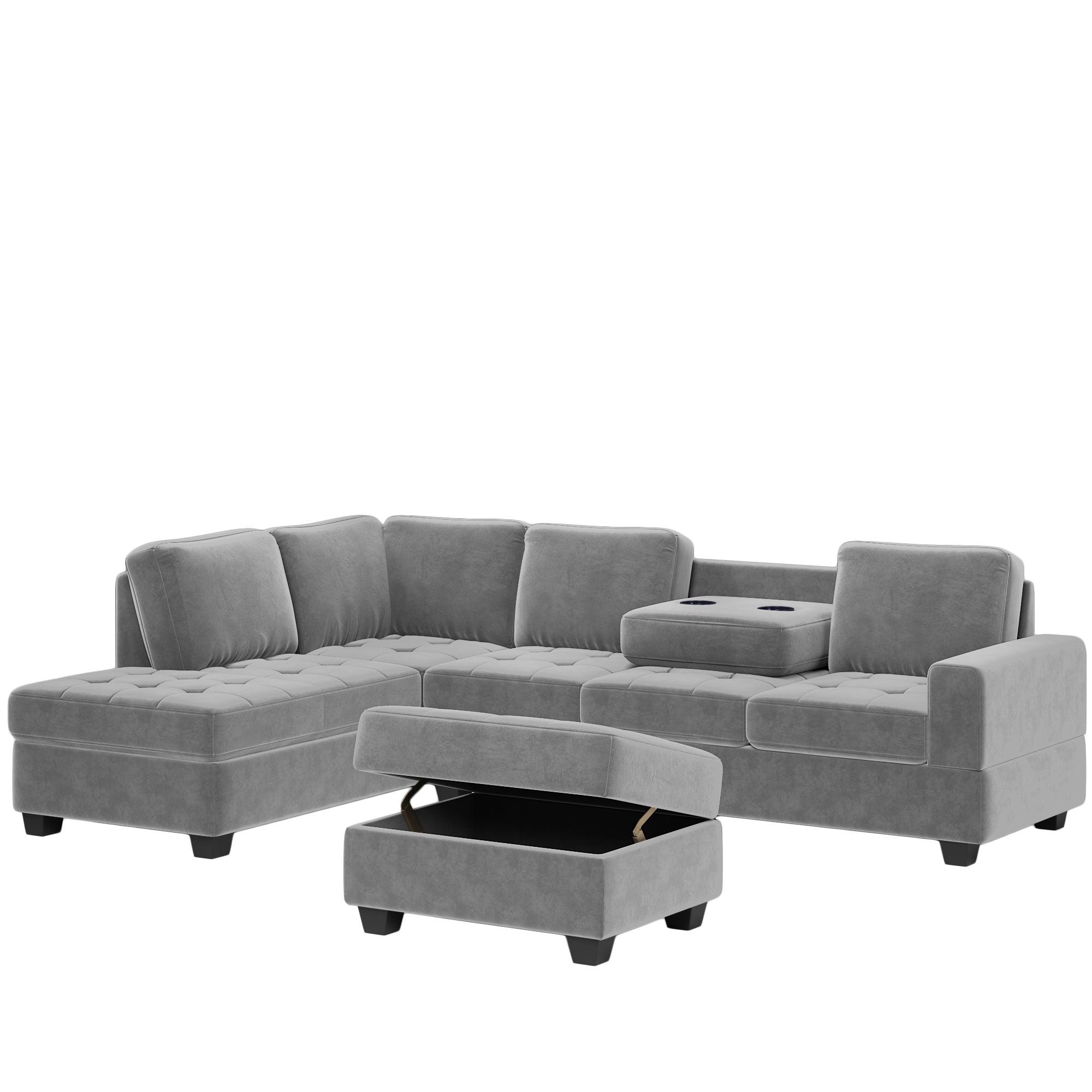 Sectional L Shaped Sofa Set