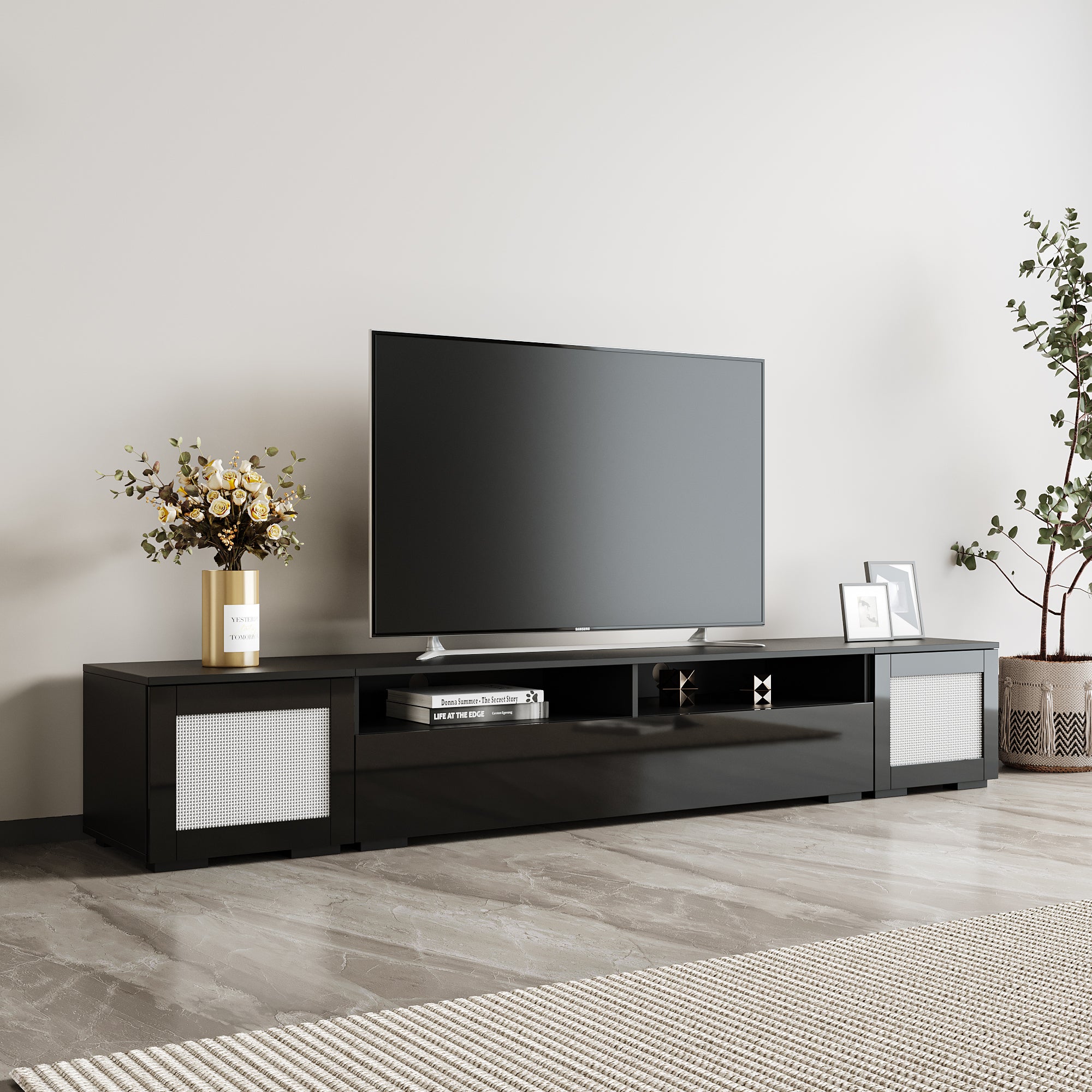 Rattan Style Entertainment Center